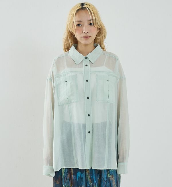 NOMINE「オーバーサイズ シアーシャツ」|シャツ・ブラウス|