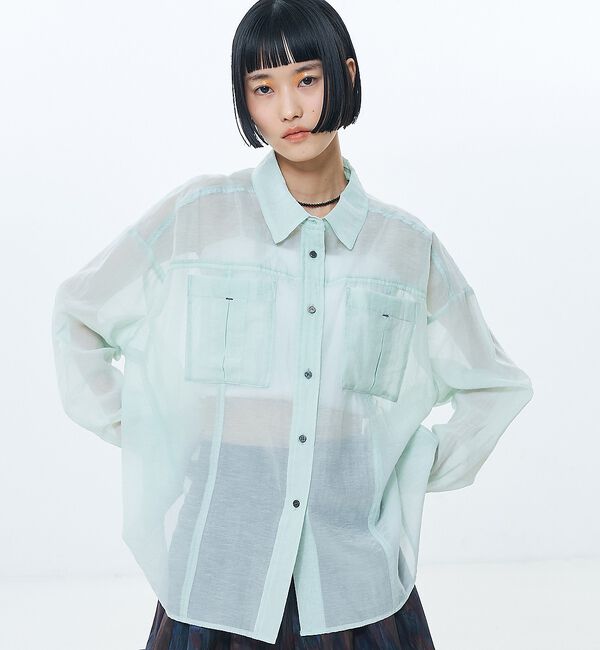 NOMINE「オーバーサイズ シアーシャツ」|シャツ・ブラウス|