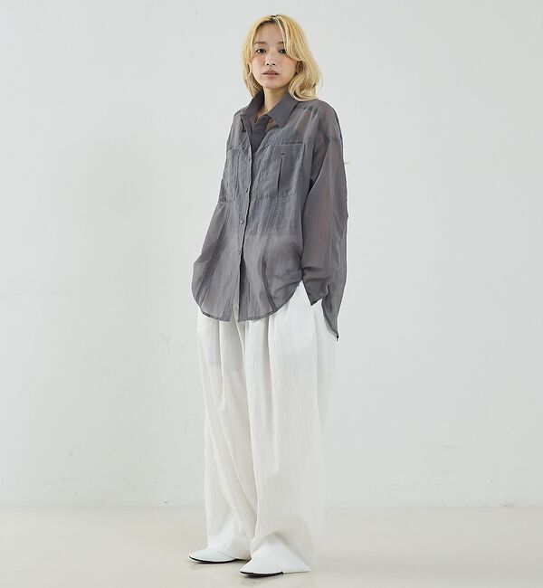 NOMINE「オーバーサイズ シアーシャツ」|シャツ・ブラウス|