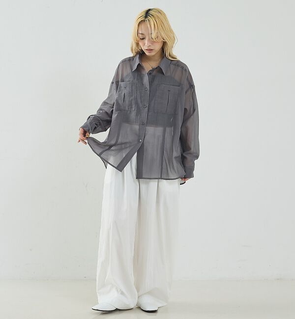 NOMINE「オーバーサイズ シアーシャツ」|シャツ・ブラウス|