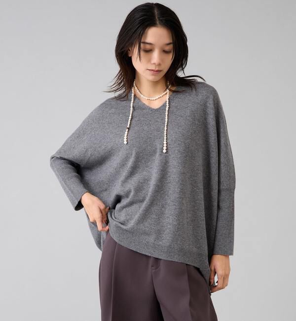 Liesse「【定番】カシミア混Vネックビッグニット」|ニット・セーター|
