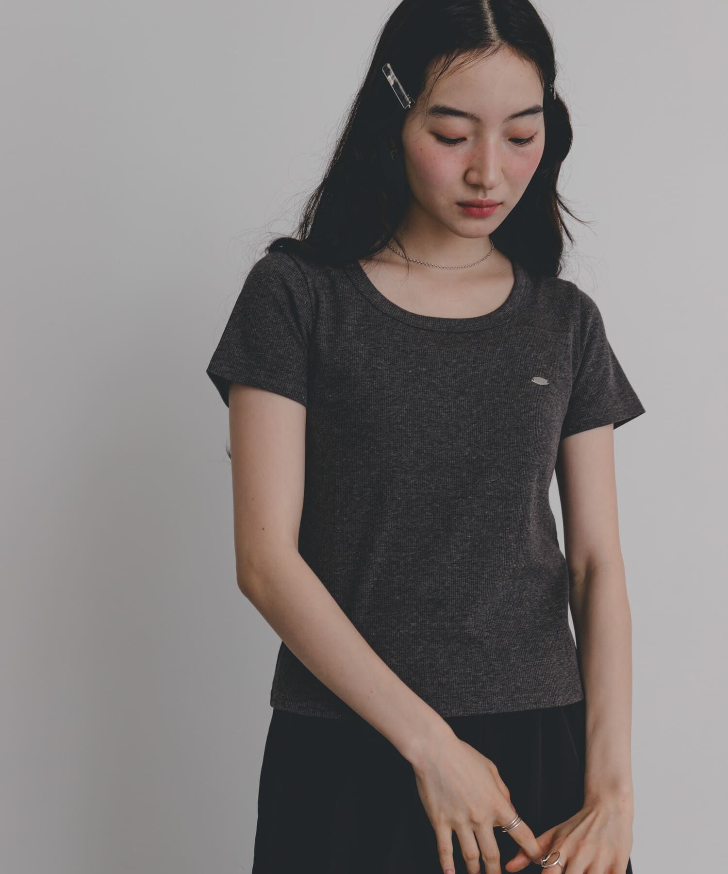 SENSE OF PLACE by URBAN RESEARCH「『一部WEB限定カラー』ラウンドネックリブTシャツ(半袖)」|Tシャツ・カットソー|