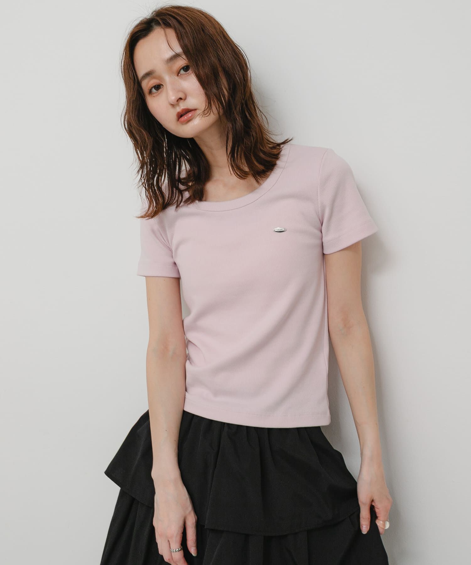 SENSE OF PLACE by URBAN RESEARCH「『一部WEB限定カラー』ラウンドネックリブTシャツ(半袖)」|Tシャツ・カットソー|
