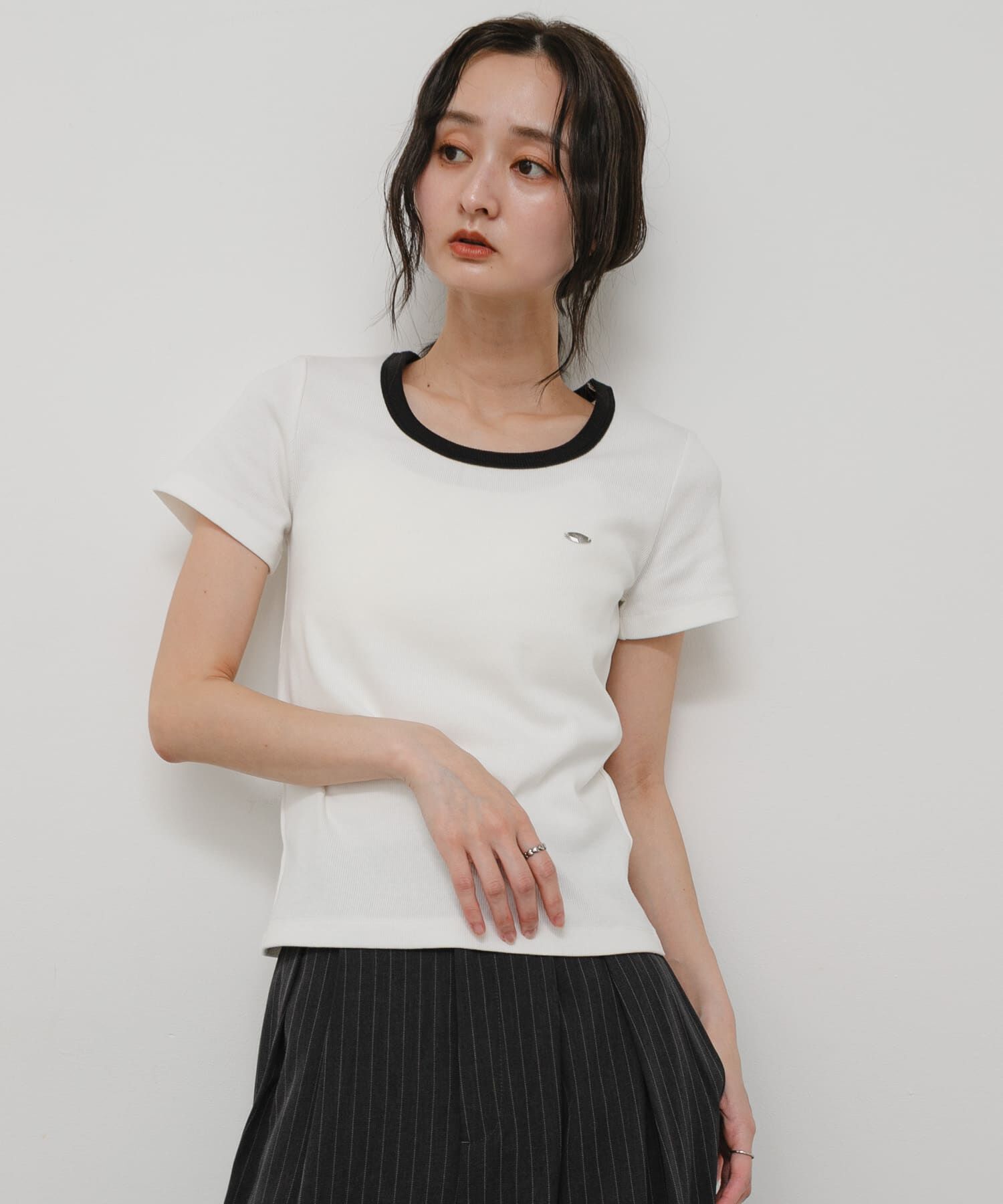 SENSE OF PLACE by URBAN RESEARCH「『一部WEB限定カラー』ラウンドネックリブTシャツ(半袖)」|Tシャツ・カットソー|