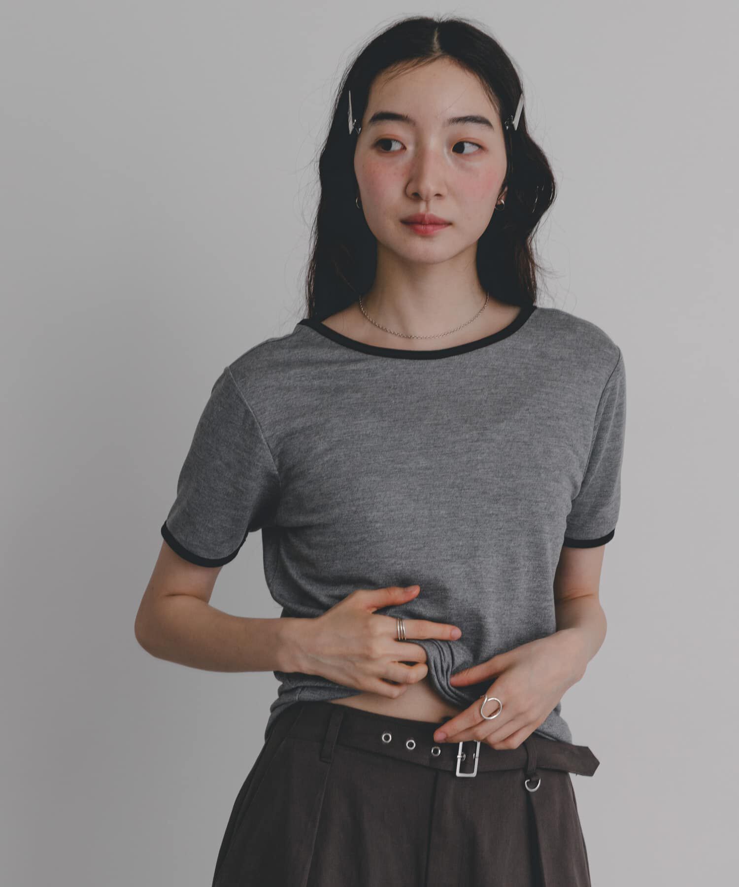 SENSE OF PLACE by URBAN RESEARCH「バックオープンリンガーTシャツ(半袖)」|Tシャツ・カットソー|