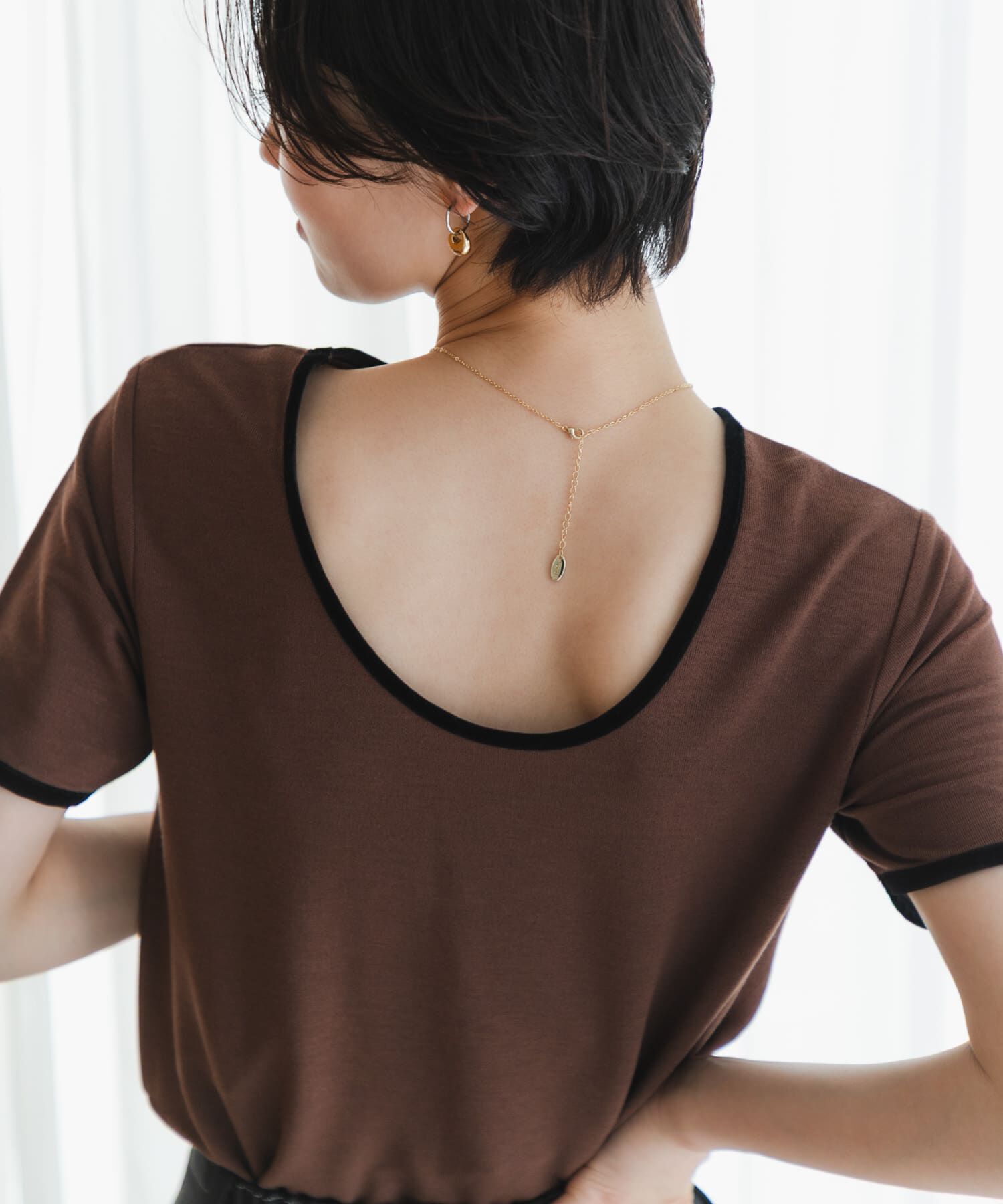 SENSE OF PLACE by URBAN RESEARCH「バックオープンリンガーTシャツ(半袖)」|Tシャツ・カットソー|