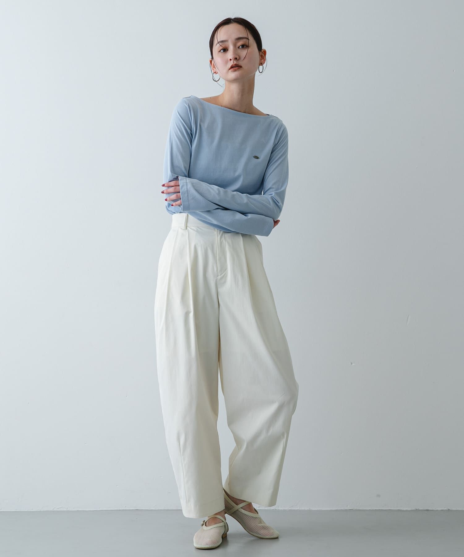 SENSE OF PLACE by URBAN RESEARCH「ストレートボートネックシアーTシャツ」|Tシャツ・カットソー|