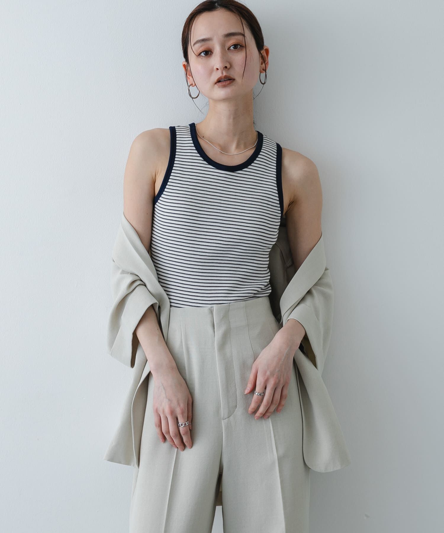 SENSE OF PLACE by URBAN RESEARCH「『別注』Healthknit&times;SENSE OF PLACE ボーダータンクトップ」|タンクトップ|