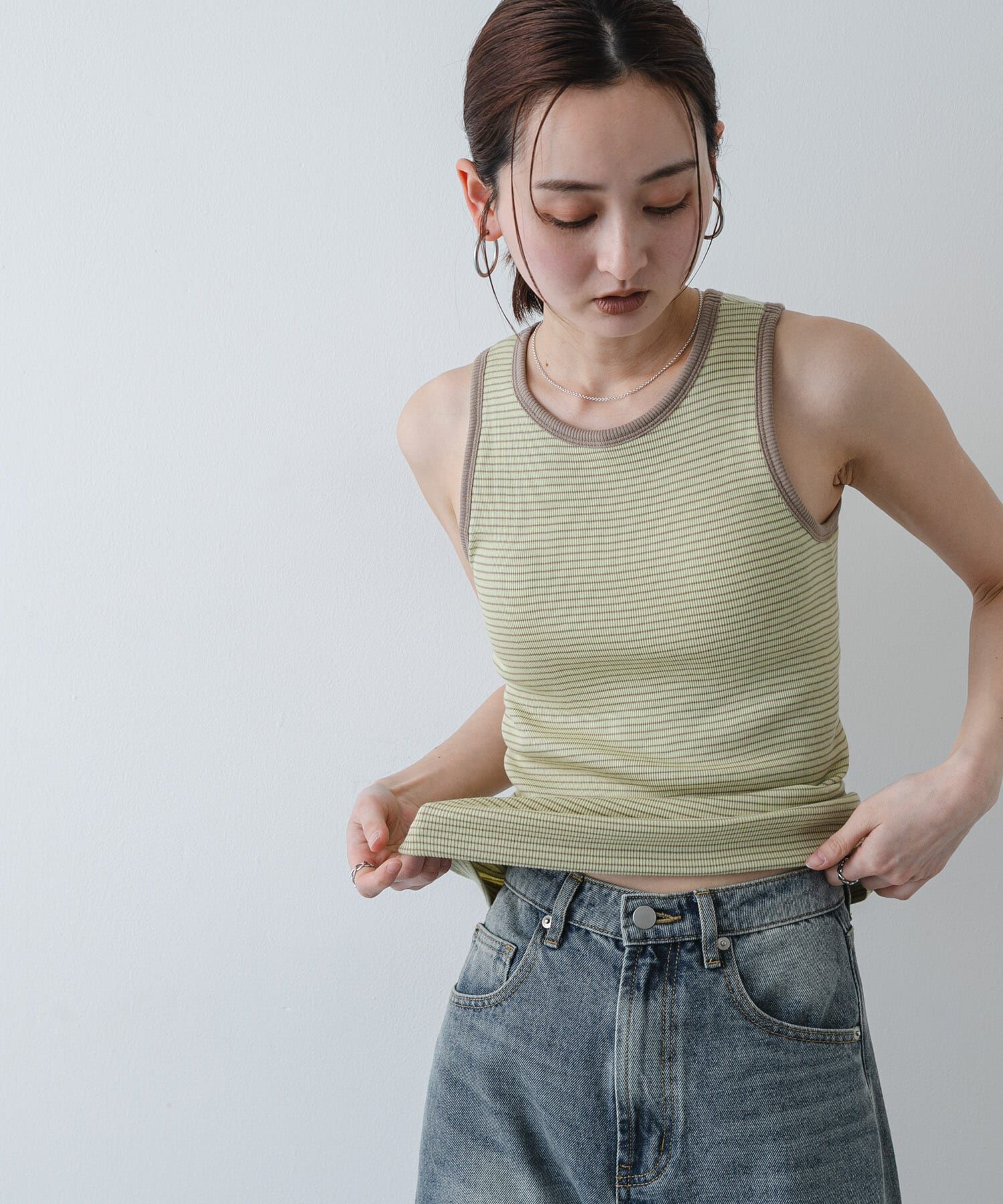 SENSE OF PLACE by URBAN RESEARCH「『別注』Healthknit&times;SENSE OF PLACE ボーダータンクトップ」|タンクトップ|