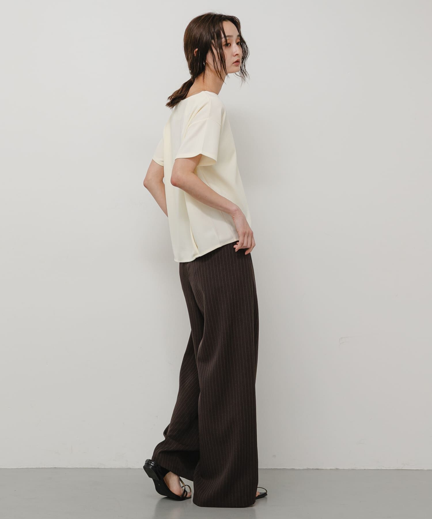 SENSE OF PLACE by URBAN RESEARCH「キーネックミラノリブTシャツ」|Tシャツ・カットソー|