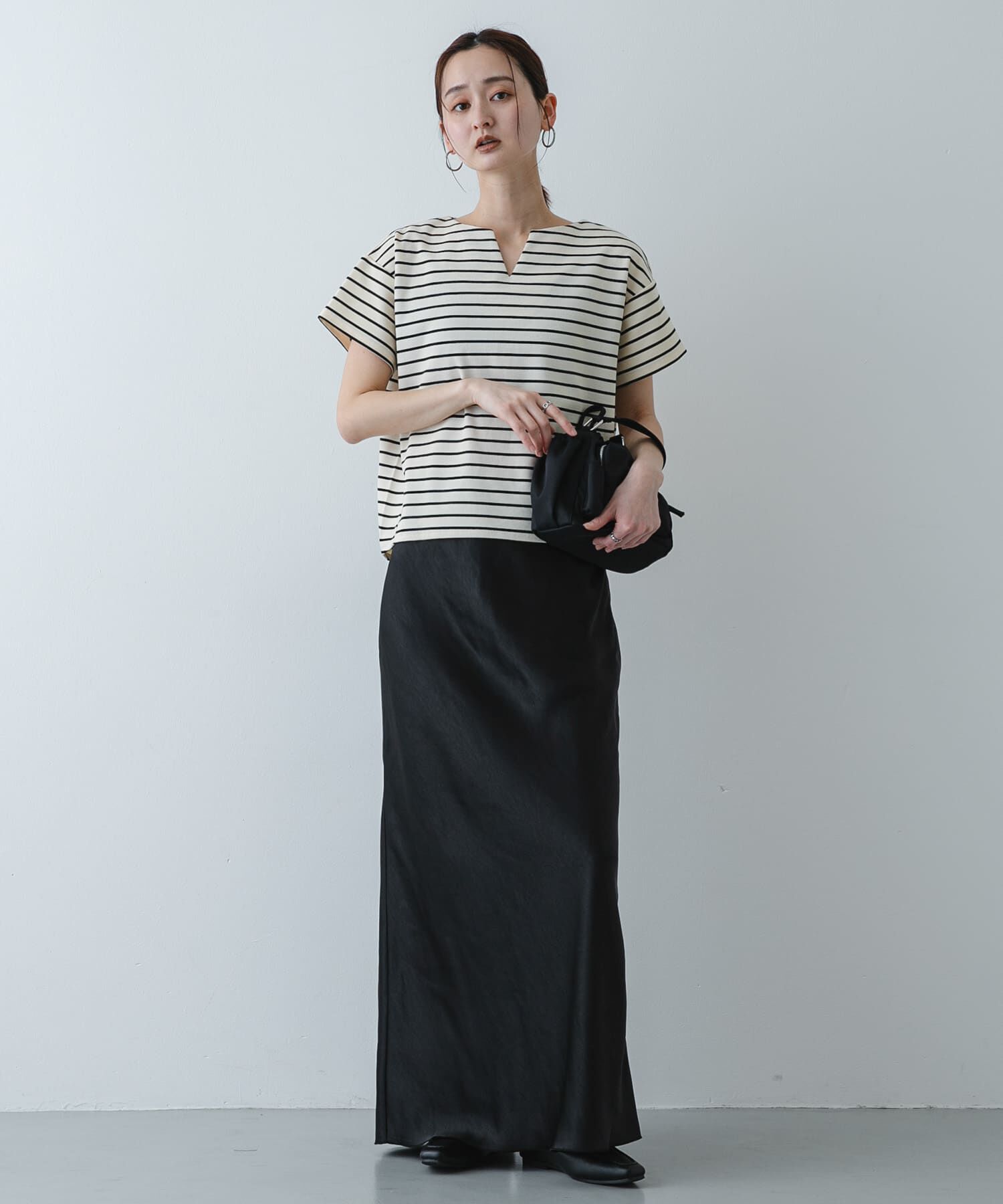 SENSE OF PLACE by URBAN RESEARCH「キーネックミラノリブTシャツ」|Tシャツ・カットソー|