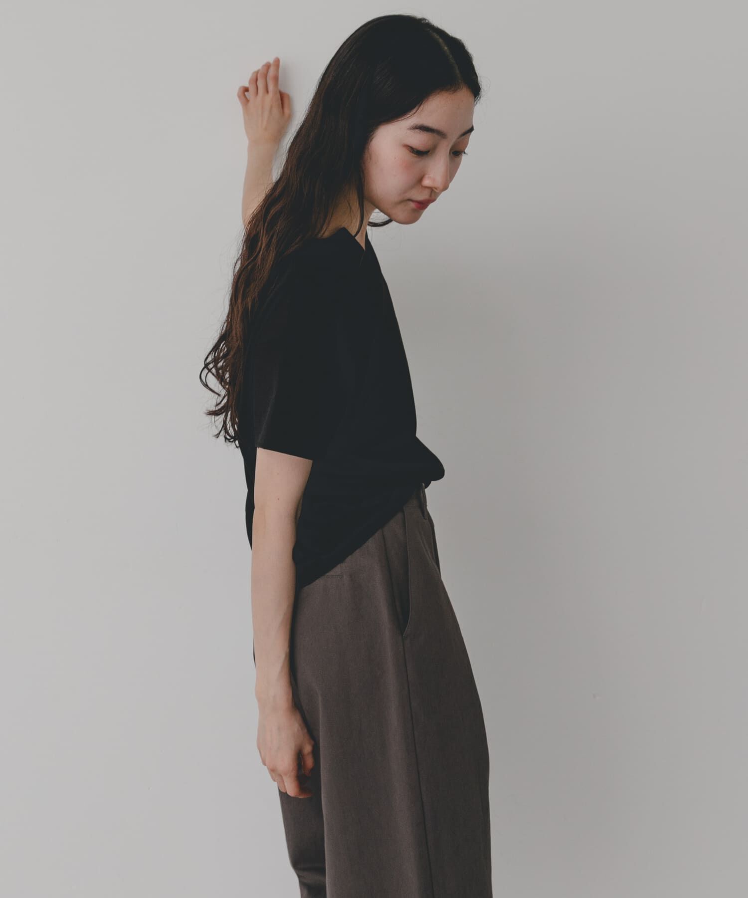 SENSE OF PLACE by URBAN RESEARCH「キーネックミラノリブTシャツ」|Tシャツ・カットソー|