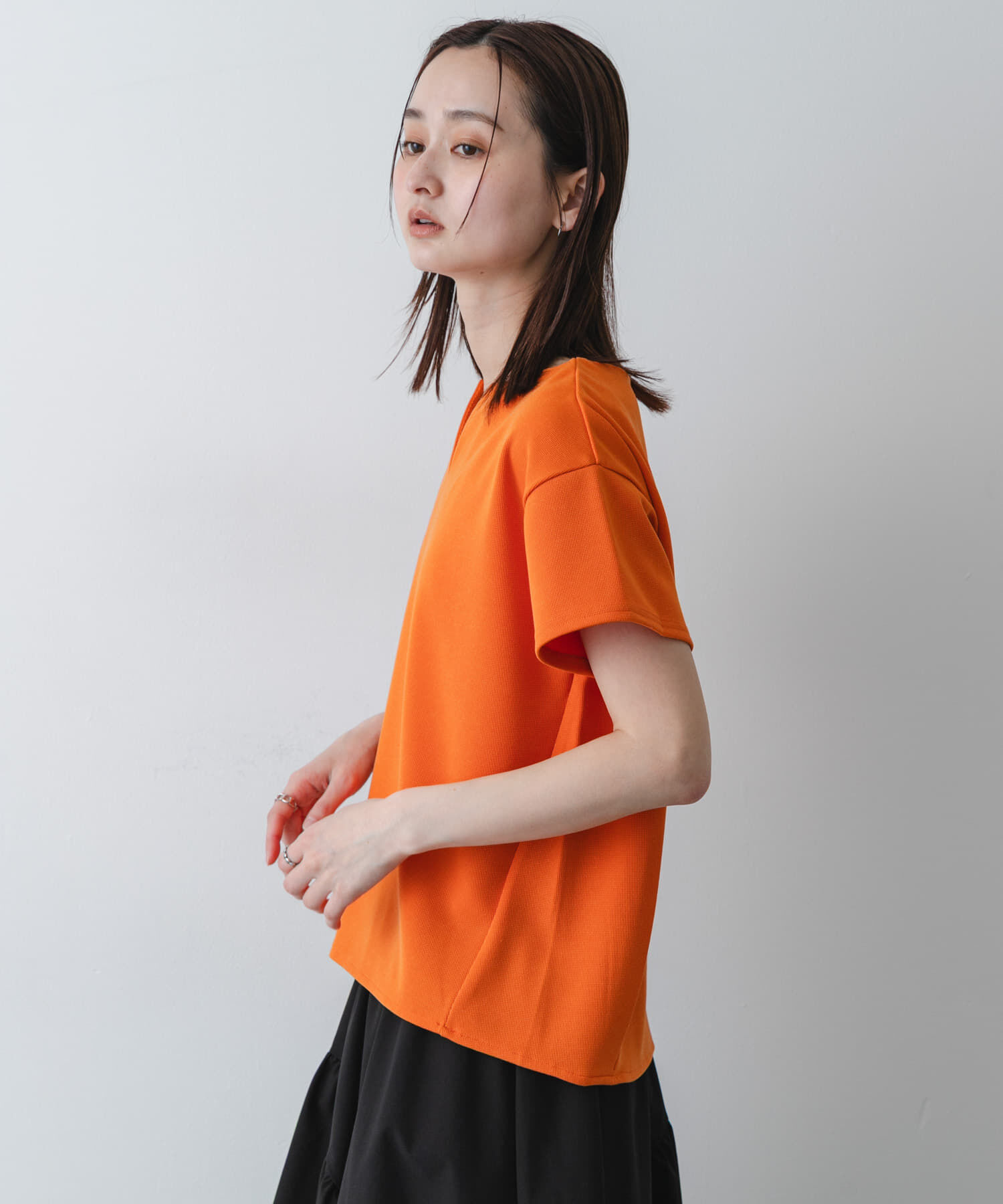 SENSE OF PLACE by URBAN RESEARCH「キーネックミラノリブTシャツ」|Tシャツ・カットソー|