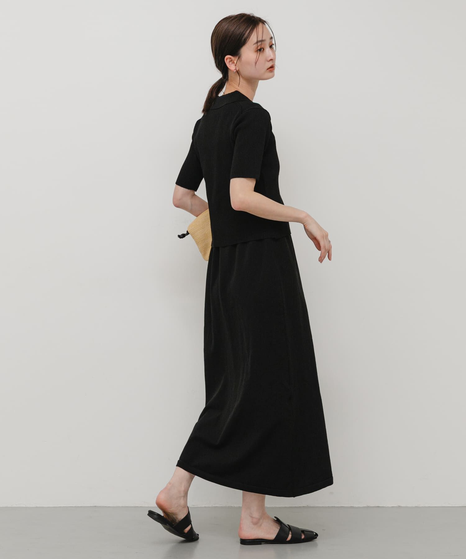 SENSE OF PLACE by URBAN RESEARCH「『洗濯可』2Pハーフスリーブエリツキニットセットワンピース」|ワンピース|