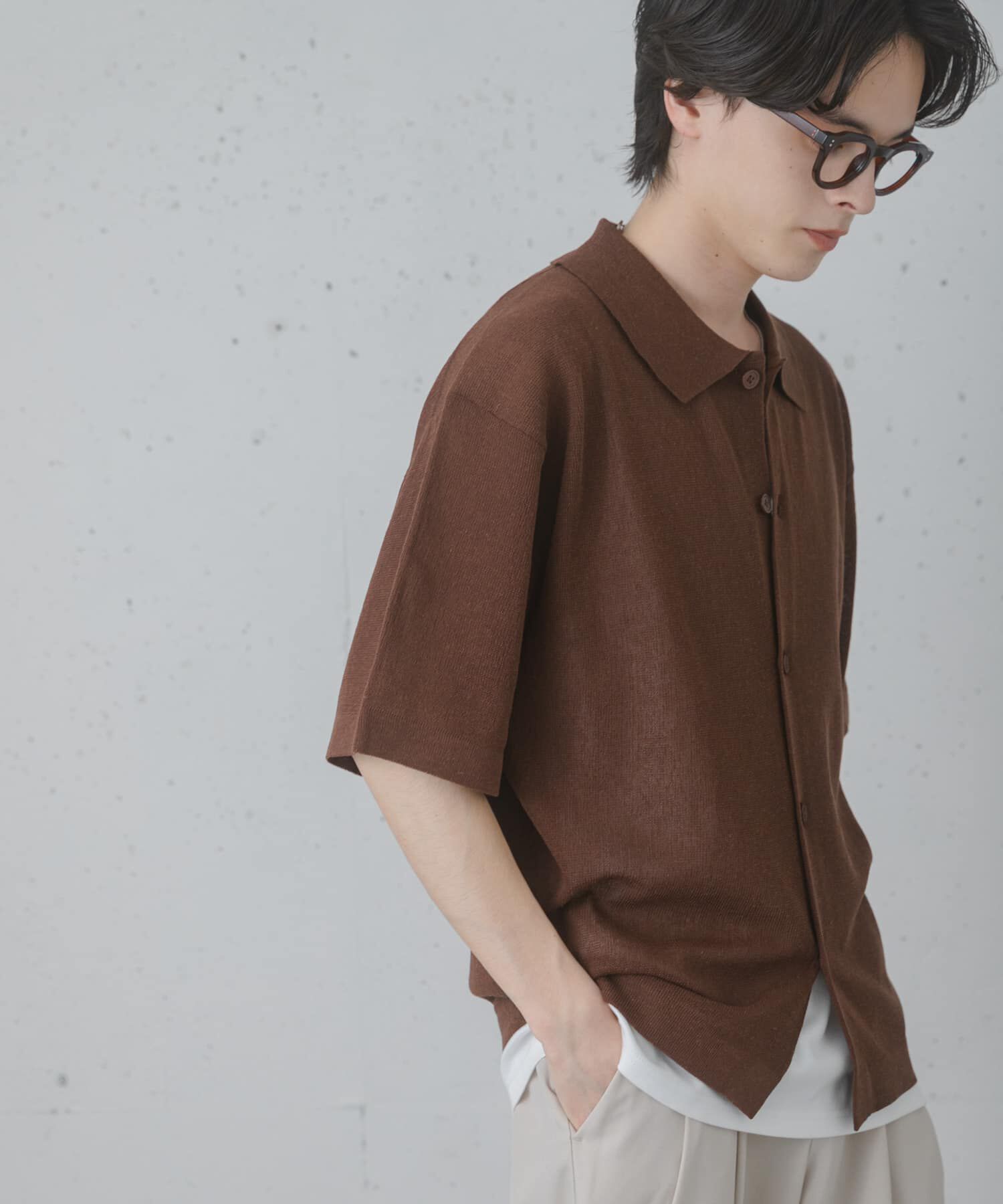 SENSE OF PLACE by URBAN RESEARCH「『一部WEB限定ｶﾗｰ』『ｲｰｼﾞｰｹｱ』ﾘﾈﾝﾌﾞﾚﾝﾄﾞｼｱｰﾆｯ 」|ニット・セーター|
