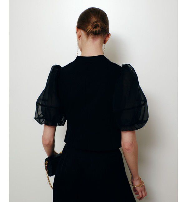 LOULOU WILLOUGHBY「【LOULOU WILLOUGHBY】ジレドッキングオーガンスリーブトップス」|Tシャツ・カットソー|