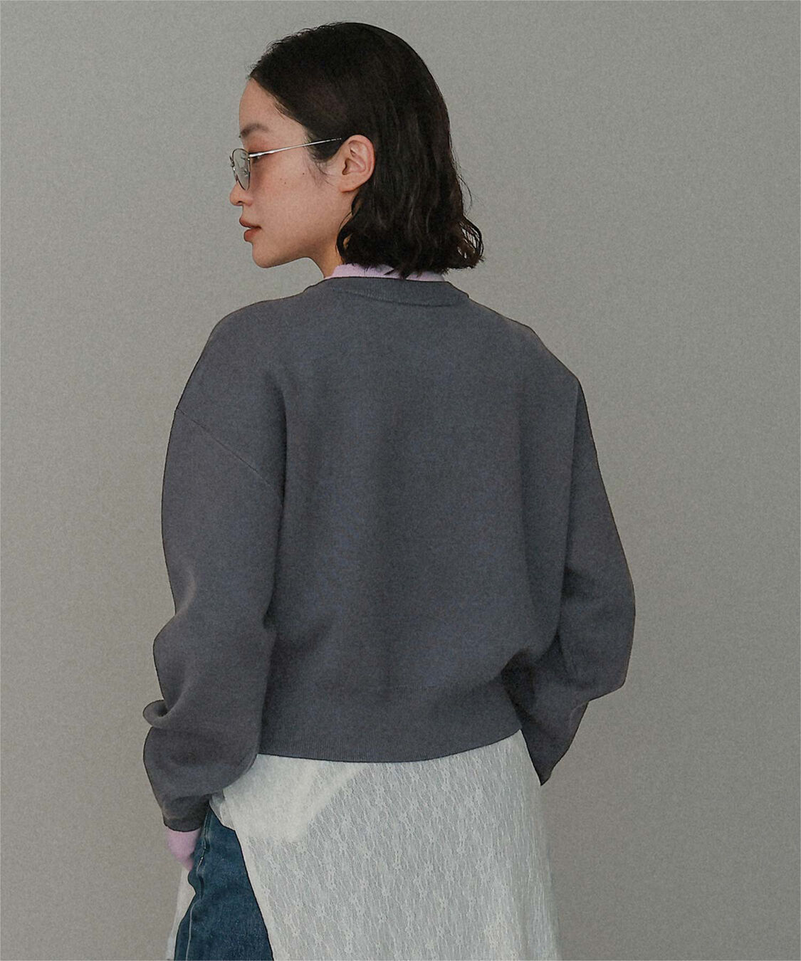 miette「スウェットライクフィンガーニットプルオーバー」|ニット・セーター|