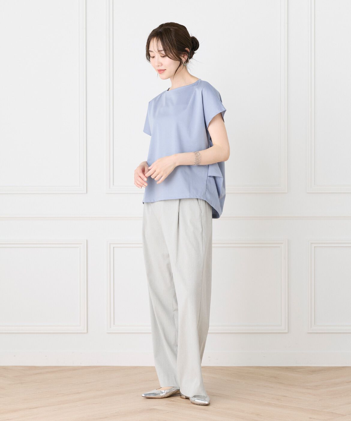 7-IDconcept.「《大きいサイズ》バックロングサイドタックプルオーバー《日本製》」|Tシャツ・カットソー|