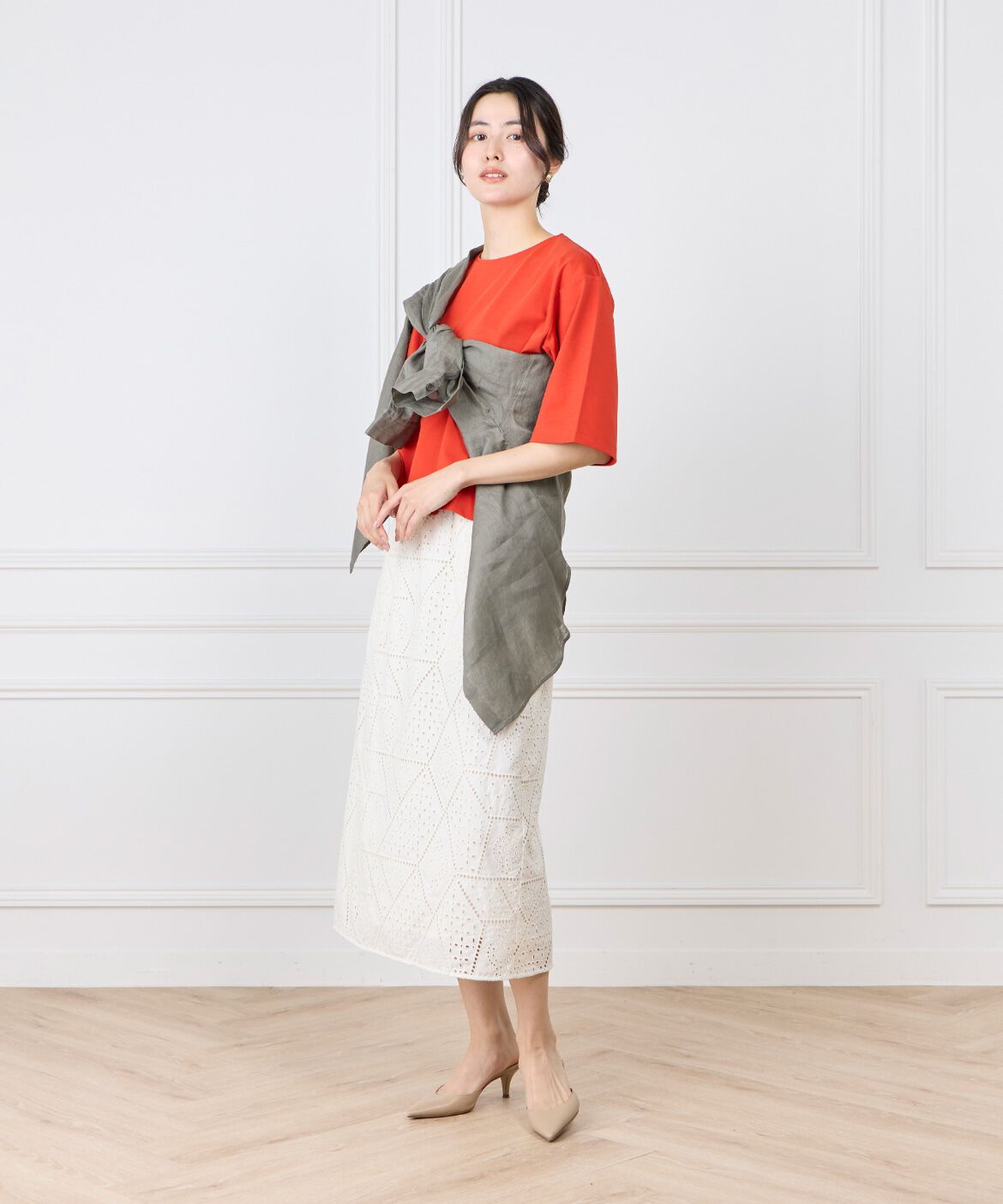 7-IDconcept.「《大きいサイズ》 5分袖Tシャツ《UVカット》《接触冷感》」|Tシャツ・カットソー|