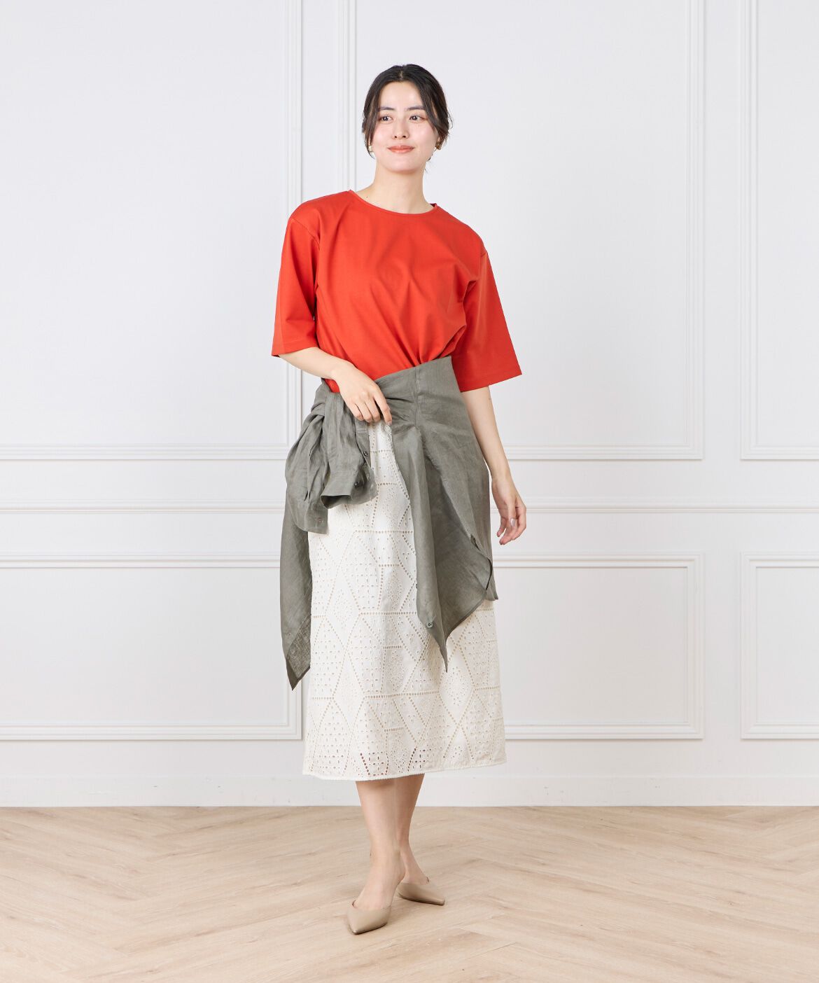 7-IDconcept.「《大きいサイズ》 5分袖Tシャツ《UVカット》《接触冷感》」|Tシャツ・カットソー|