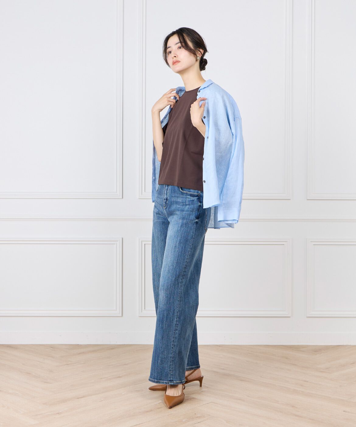7-IDconcept.「《大きいサイズ》 5分袖Tシャツ《UVカット》《接触冷感》」|Tシャツ・カットソー|