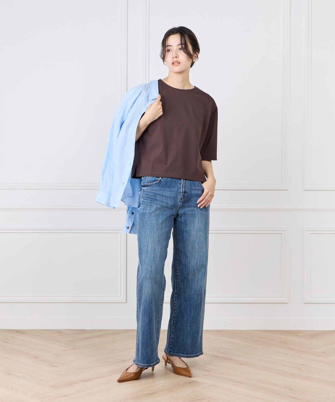 7-IDconcept.「《大きいサイズ》 5分袖Tシャツ《UVカット》《接触冷感》」|Tシャツ・カットソー|