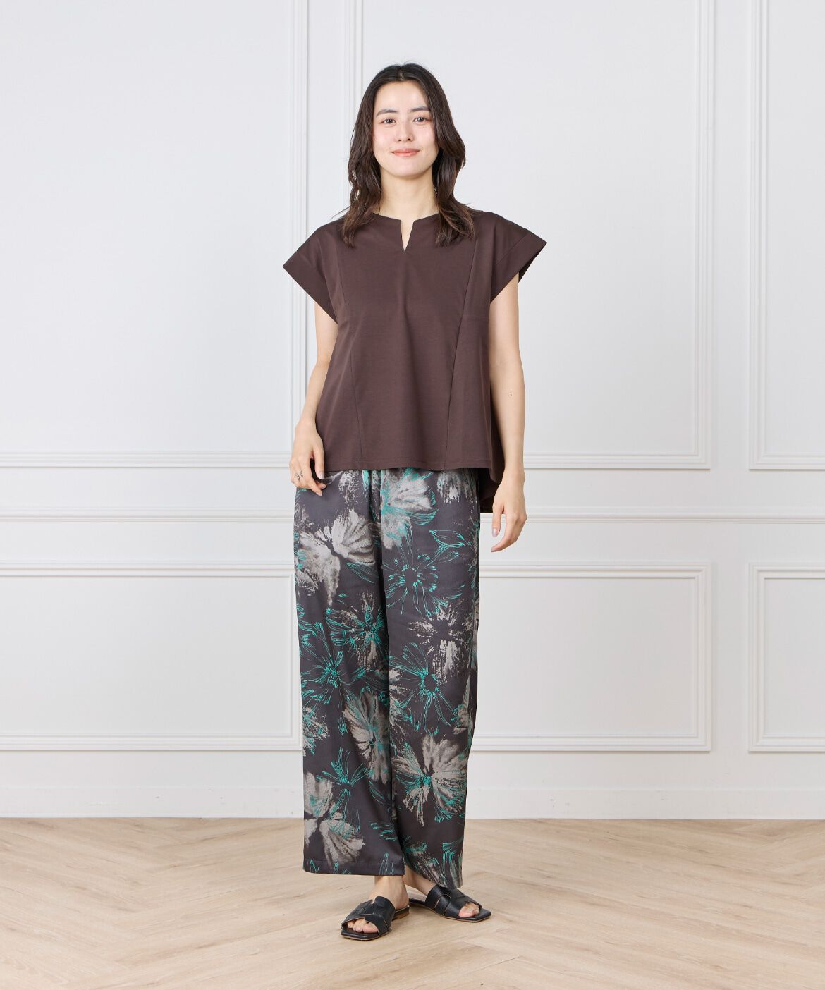 7-IDconcept.「《大きいｻｲｽﾞ》裾ﾌﾚｱｰﾌﾟﾙｵｰﾊﾞｰ《UVｶｯﾄ》《接触冷感  」|Tシャツ・カットソー|