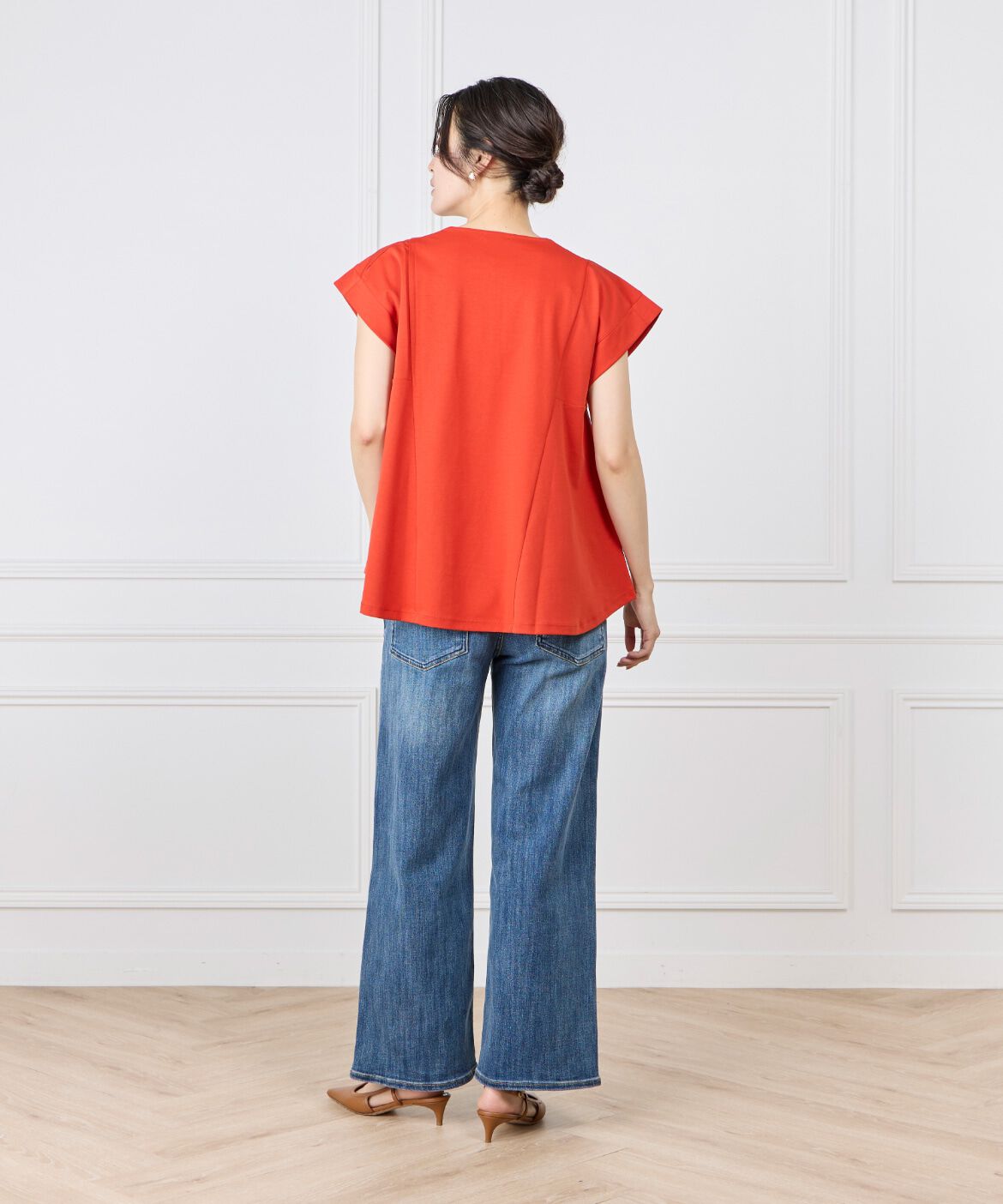 7-IDconcept.「《大きいｻｲｽﾞ》裾ﾌﾚｱｰﾌﾟﾙｵｰﾊﾞｰ《UVｶｯﾄ》《接触冷感  」|Tシャツ・カットソー|