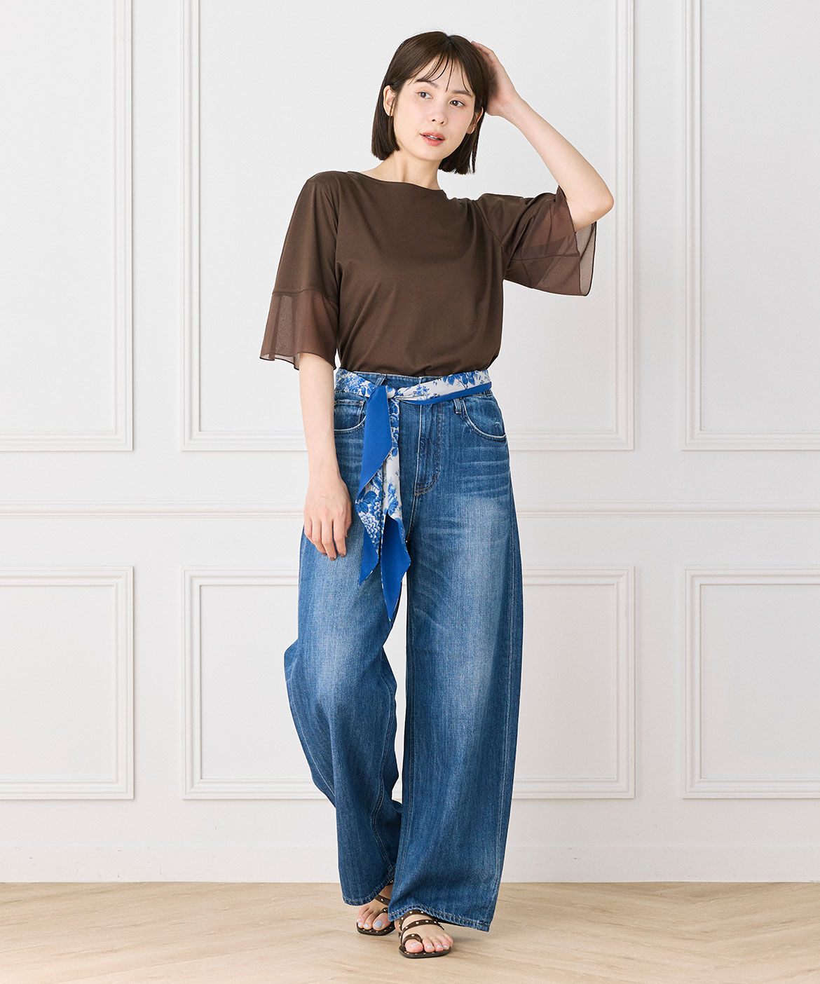 INED「カーヴィーデニム Beets《Healthy DENIM》」|デニム|