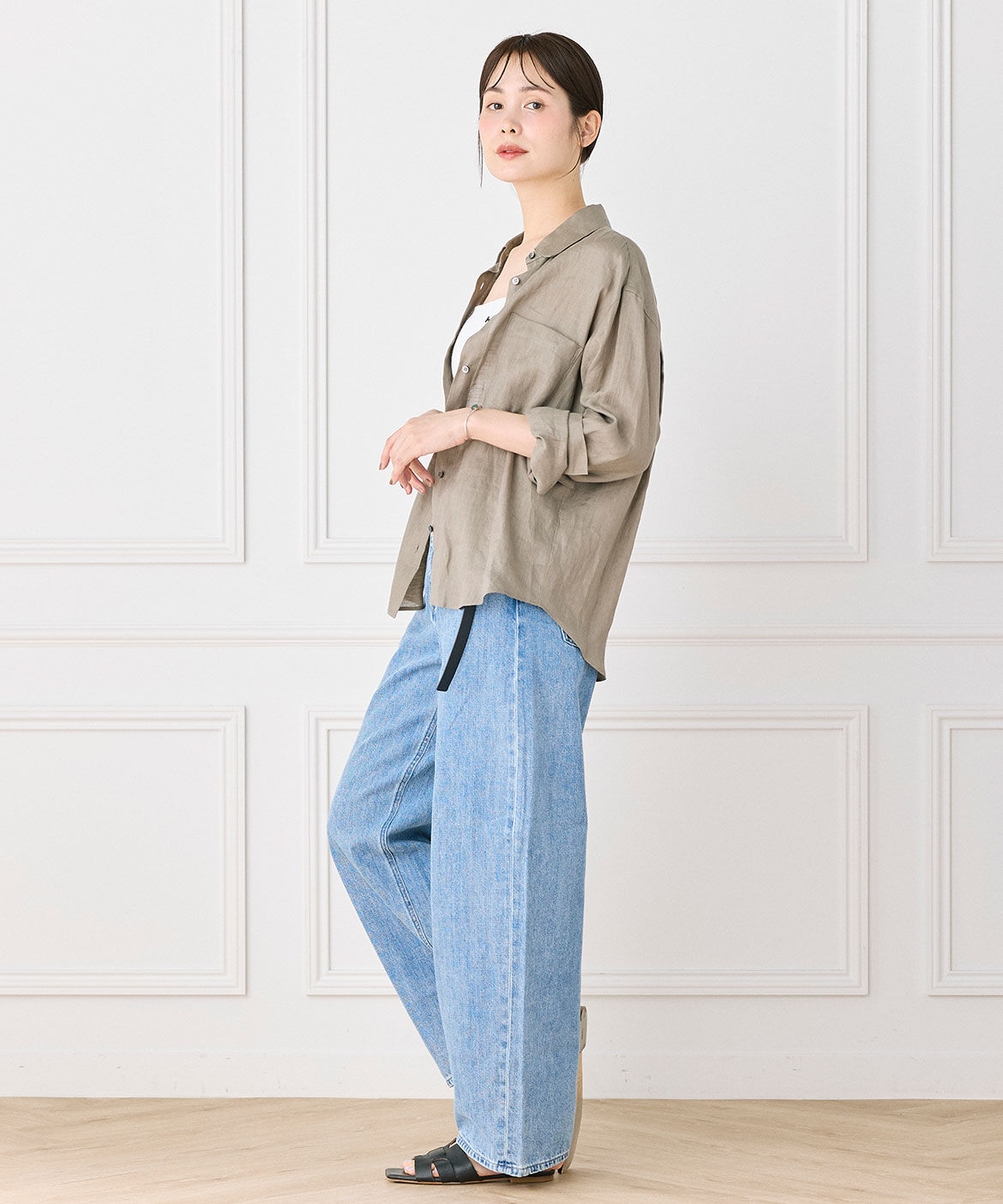 INED「カーヴィーデニム Beets《Healthy DENIM》」|デニム|