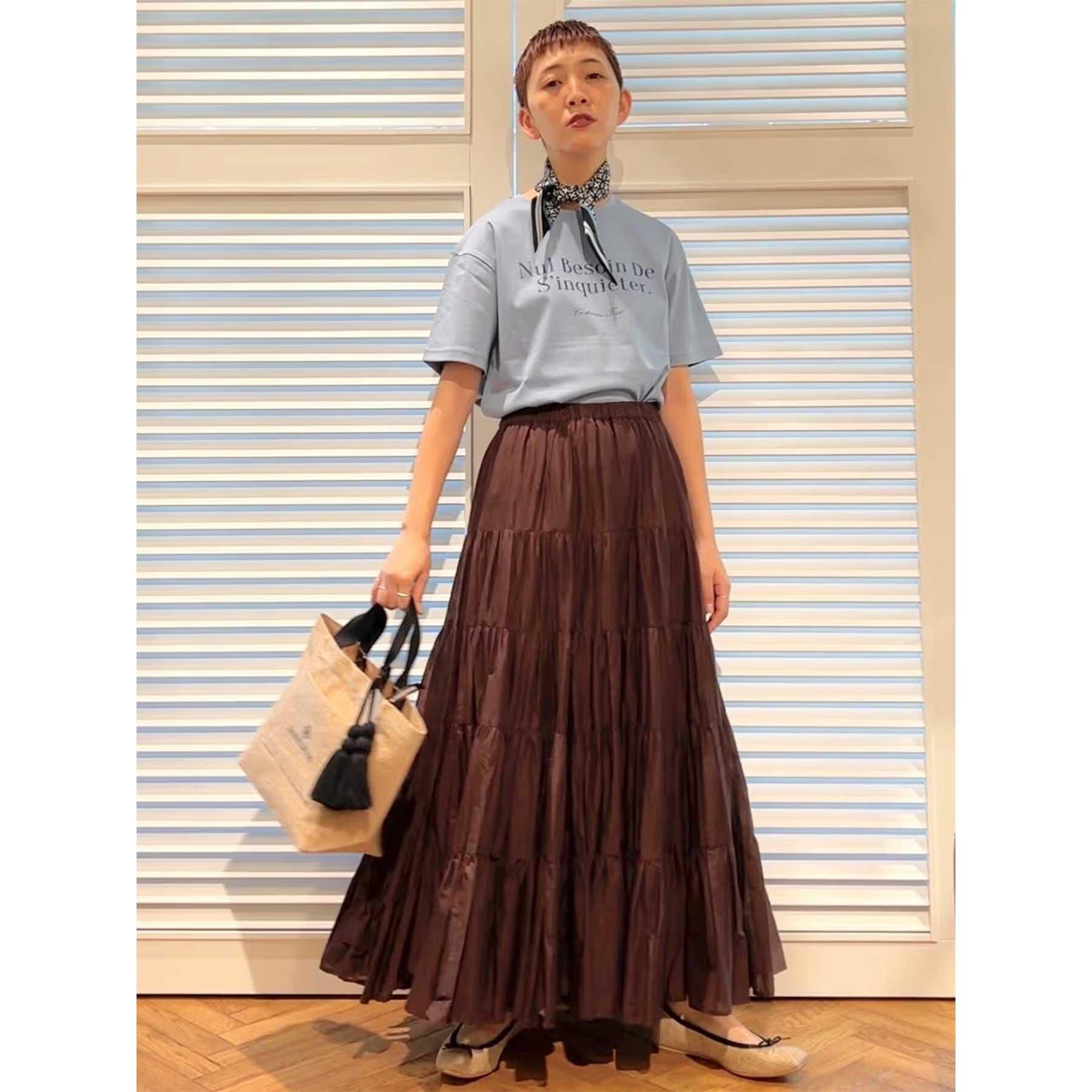 DRESSTERIOR「【接触冷感／抗菌防臭／消臭】アイスクリアコットンフレンチロゴT」|Tシャツ・カットソー|