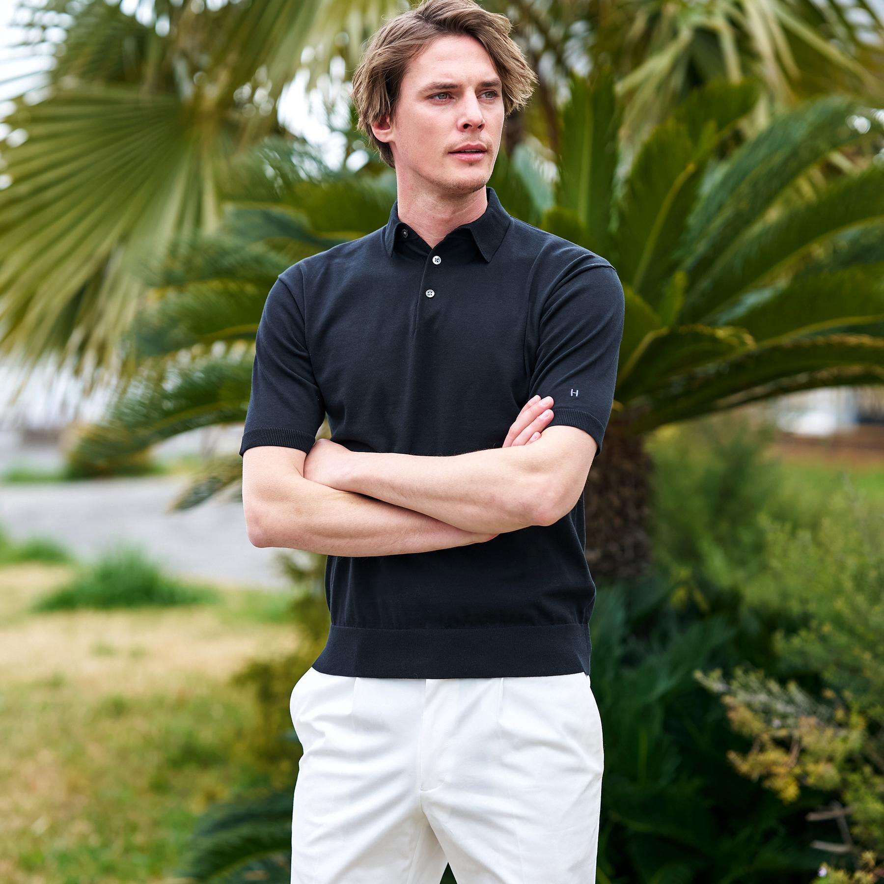DRESSTERIOR「【干場義雅&times;DRESSTERIOR/再入荷】ウォッシャブル ニットポロシャツ」|ニット・セーター|