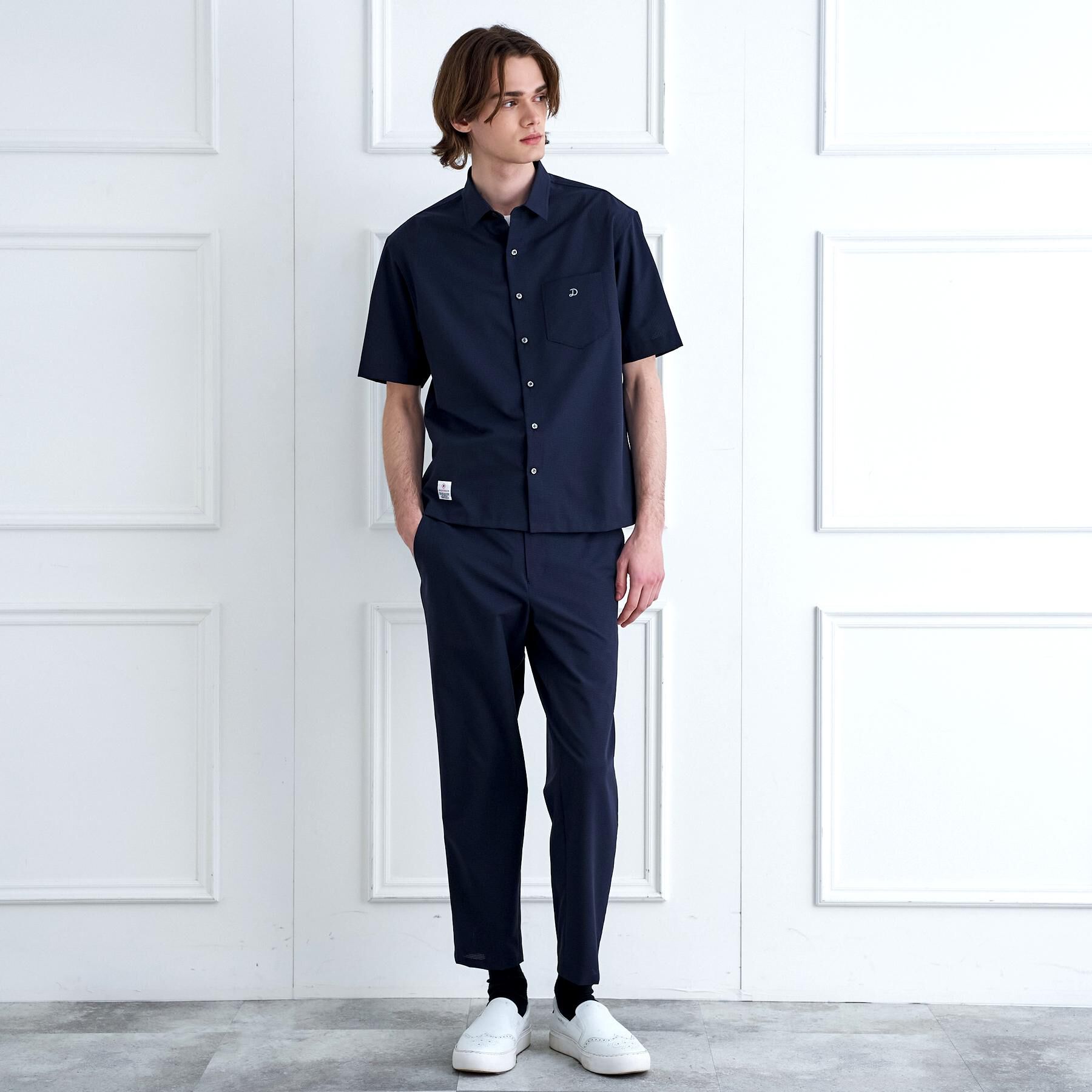 DRESSTERIOR「【セットアップ可/速乾/防しわ】COOL DOTS ショートスリーブシャツ」|シャツ・ブラウス|