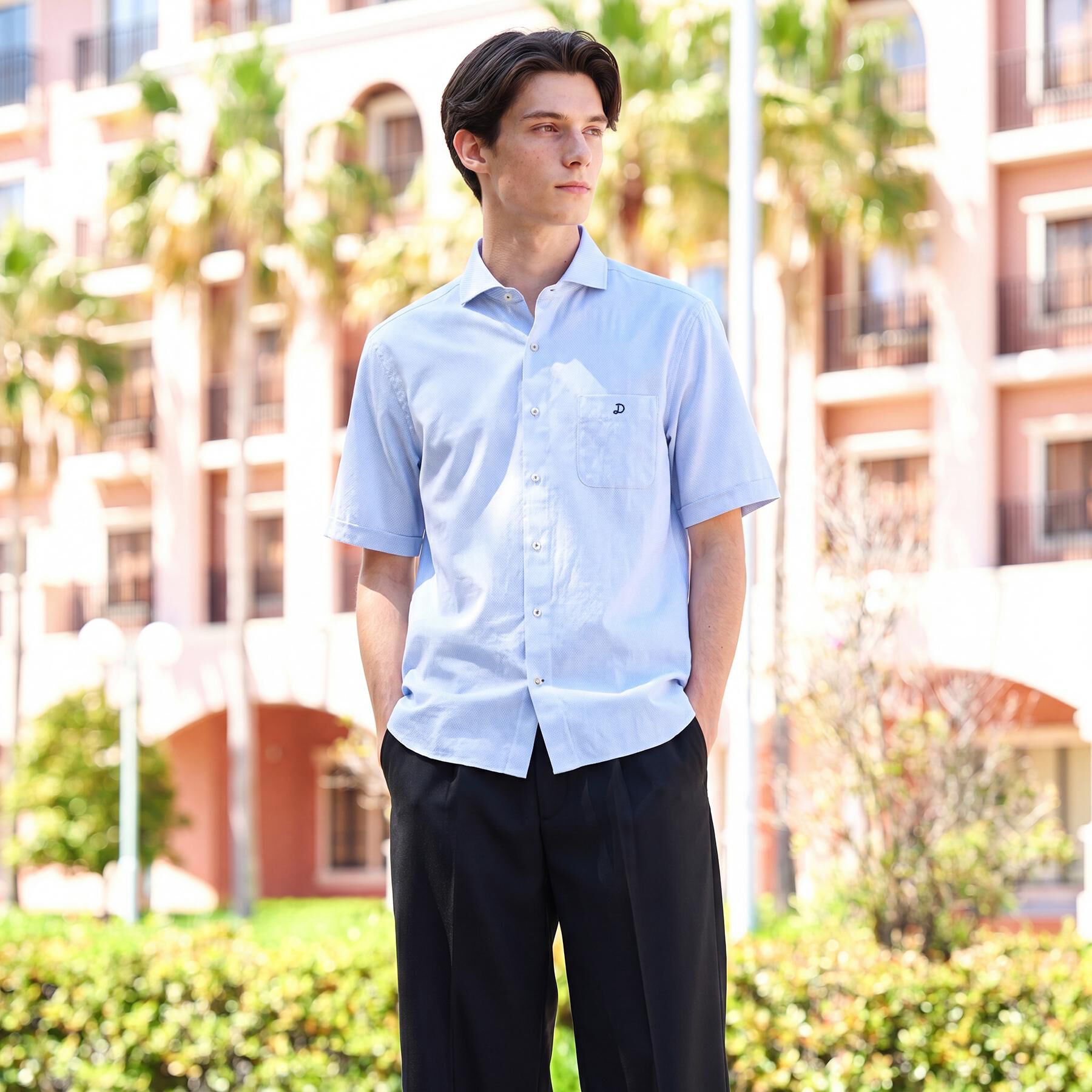 DRESSTERIOR「【速乾素材】メッシュエアー ハーフスリーブシャツ」|シャツ・ブラウス|