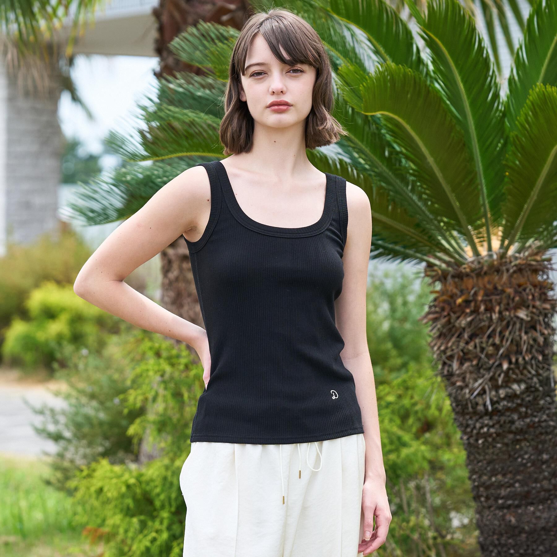 DRESSTERIOR「【日本製】ランダムテレコタンクトップ」|キャミソール|