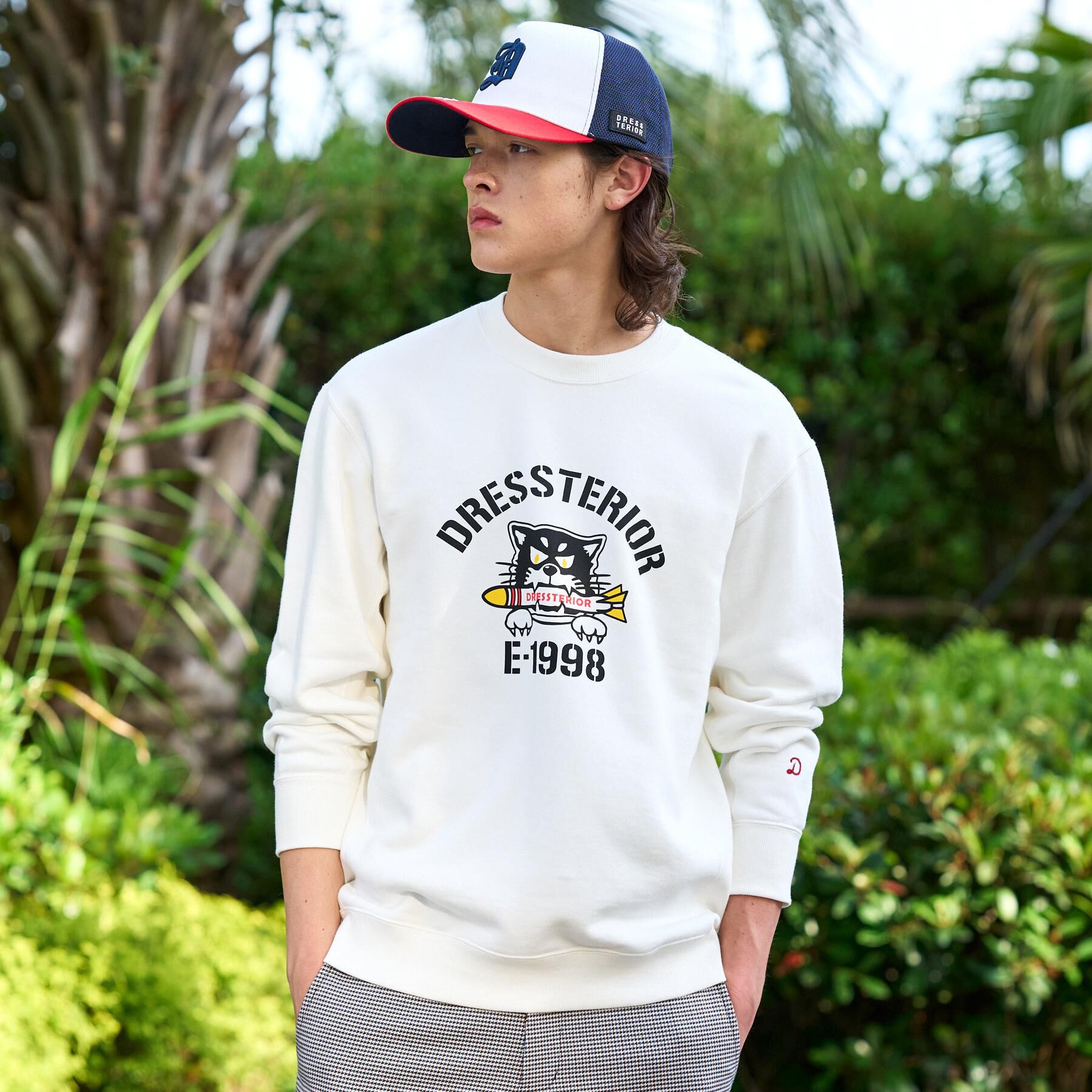 DRESSTERIOR「◆ミサイルキャット スウェットクルーネックTシャツ」|Tシャツ・カットソー|ホワイト(001)
