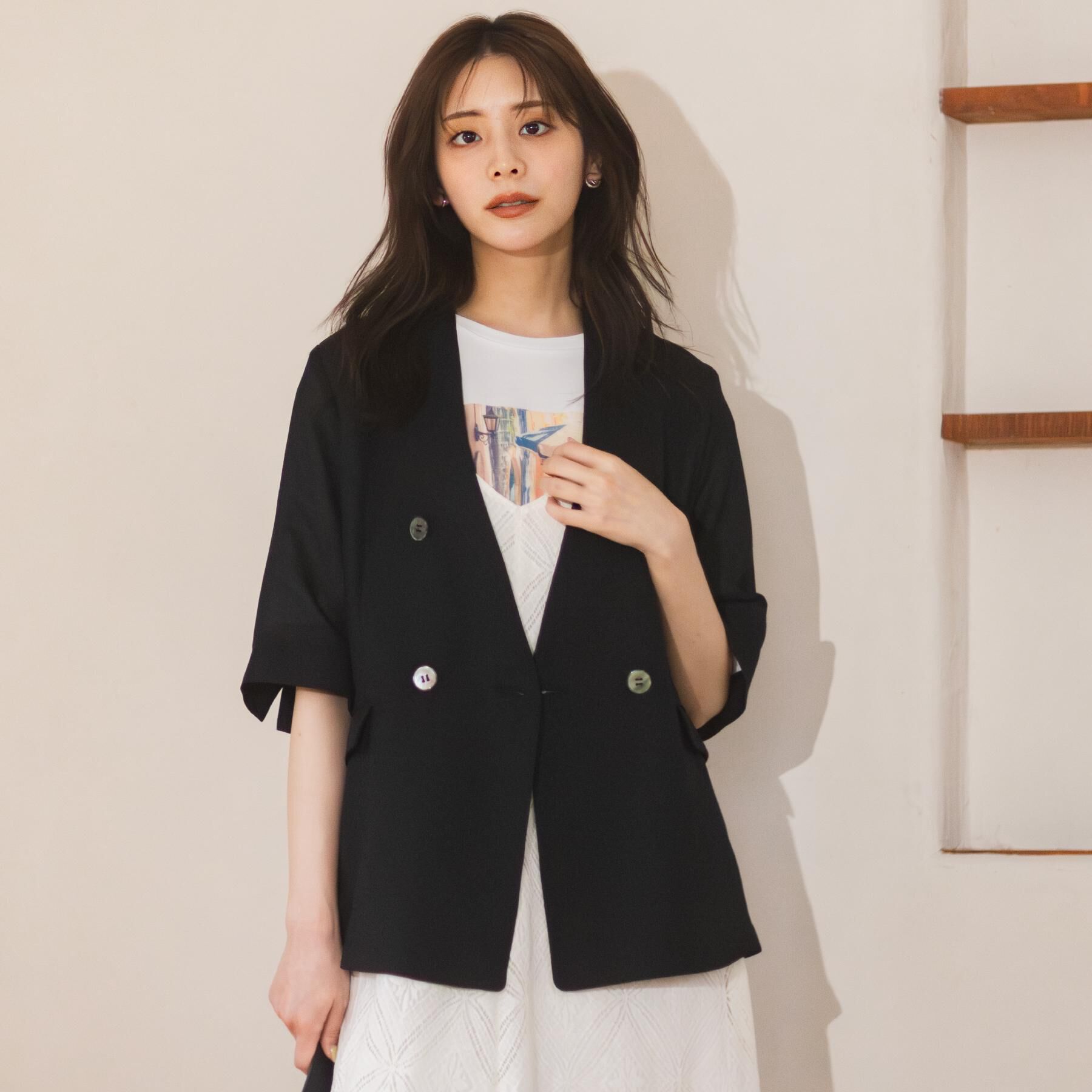 grove「【UVカット/接触冷感】プリントアソート5分袖Tシャツ」|Tシャツ・カットソー|