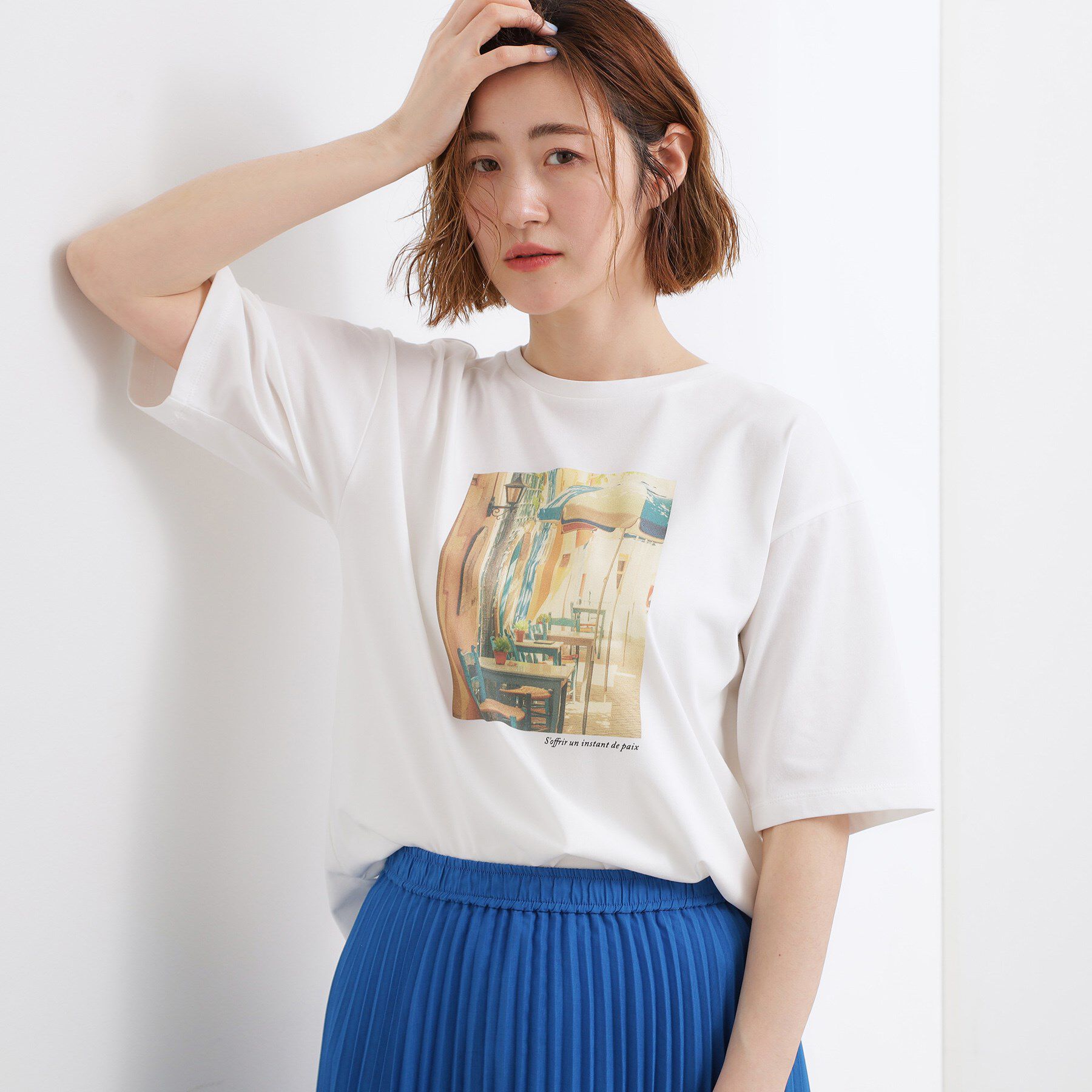 grove「【UVカット/接触冷感】プリントアソート5分袖Tシャツ」|Tシャツ・カットソー|