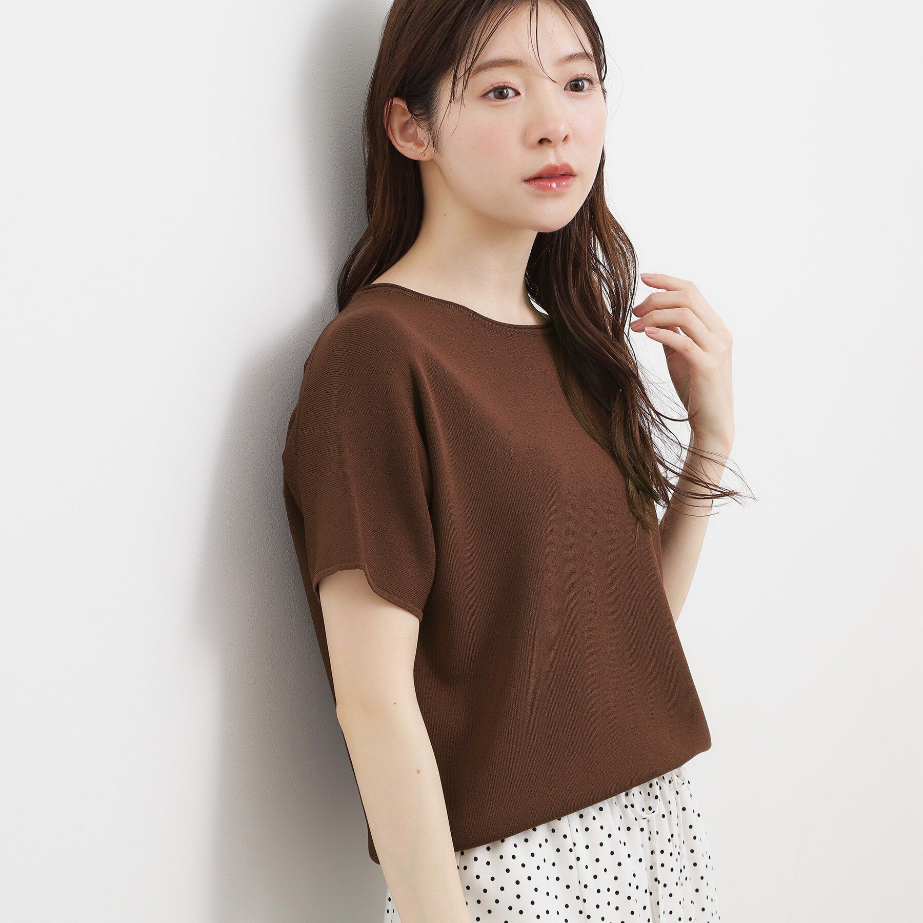 grove「【シリーズ累計36万枚！名品ニット】やわらかドライタッチ ドルマンニット」|ニット・セーター|