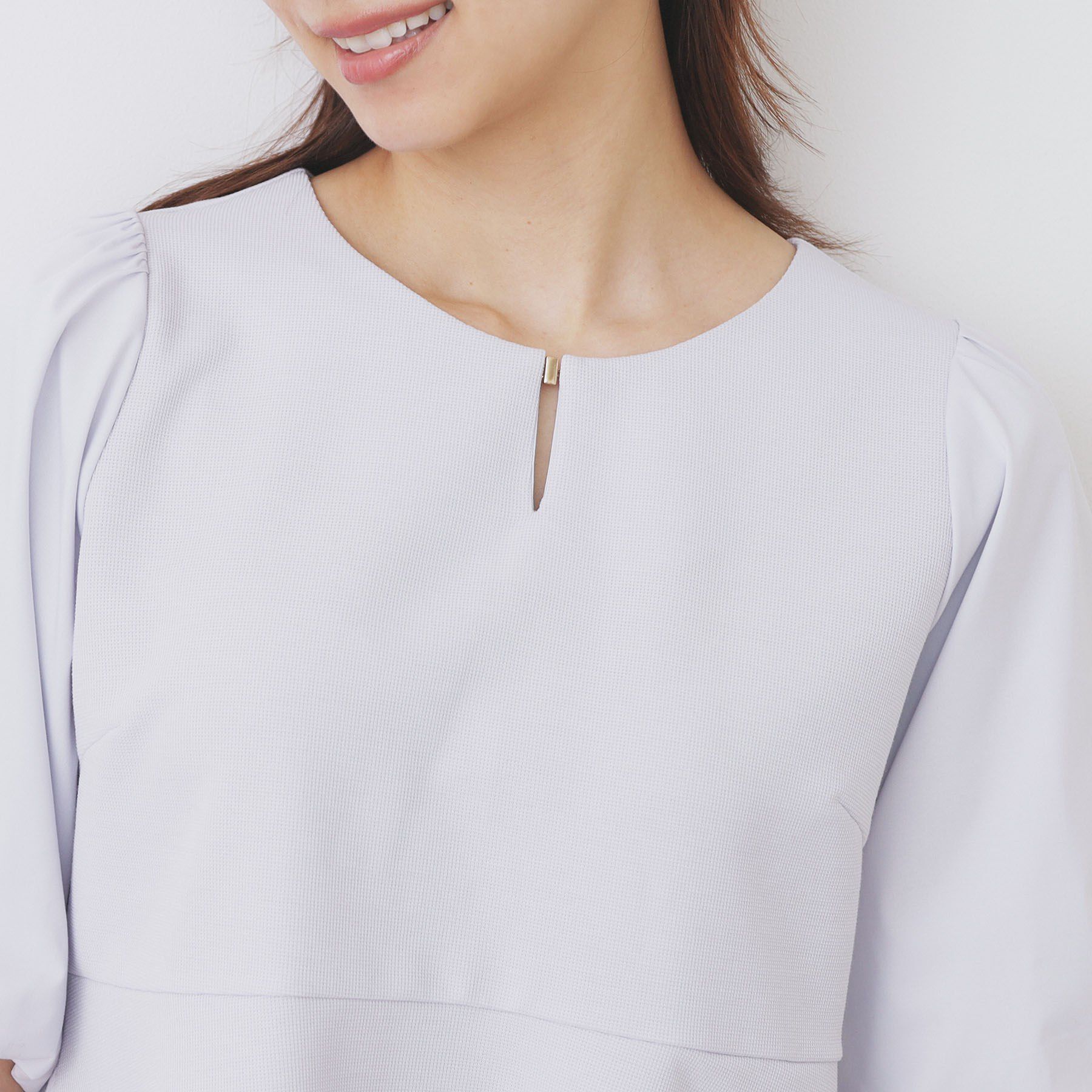 index「《S-LLサイズ》バルーンスリーブペプラムトップス【洗濯機洗い可／接触冷感／UVケア】」|Tシャツ・カットソー|