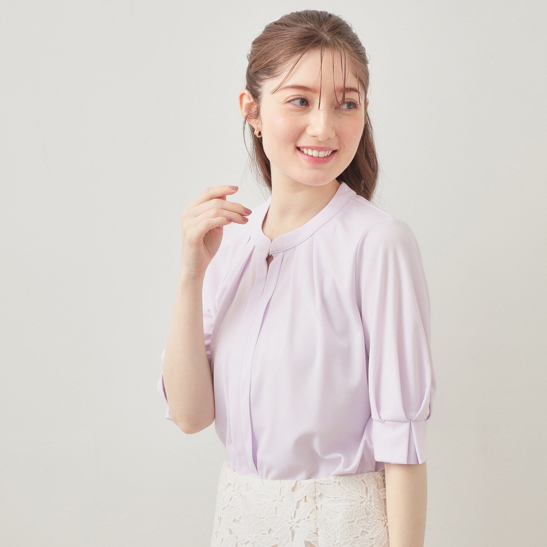 index「UV バンドカラートップス【洗濯機OK／吸水速乾／接触冷感】《S～3L／6col》」|Tシャツ・カットソー|