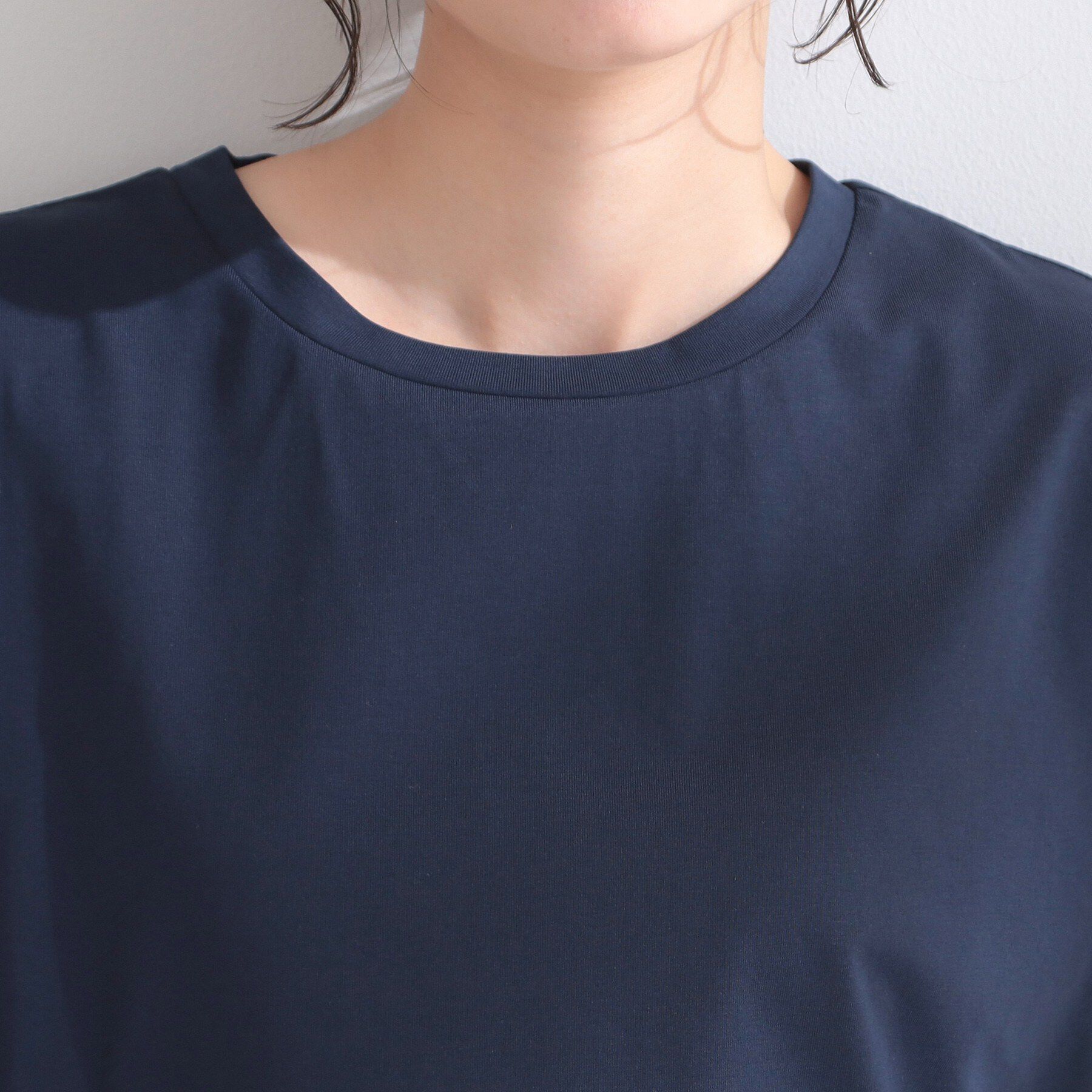 OPAQUE.CLIP「裾フリルドッキングTシャツ【洗濯機OK】」|Tシャツ・カットソー|