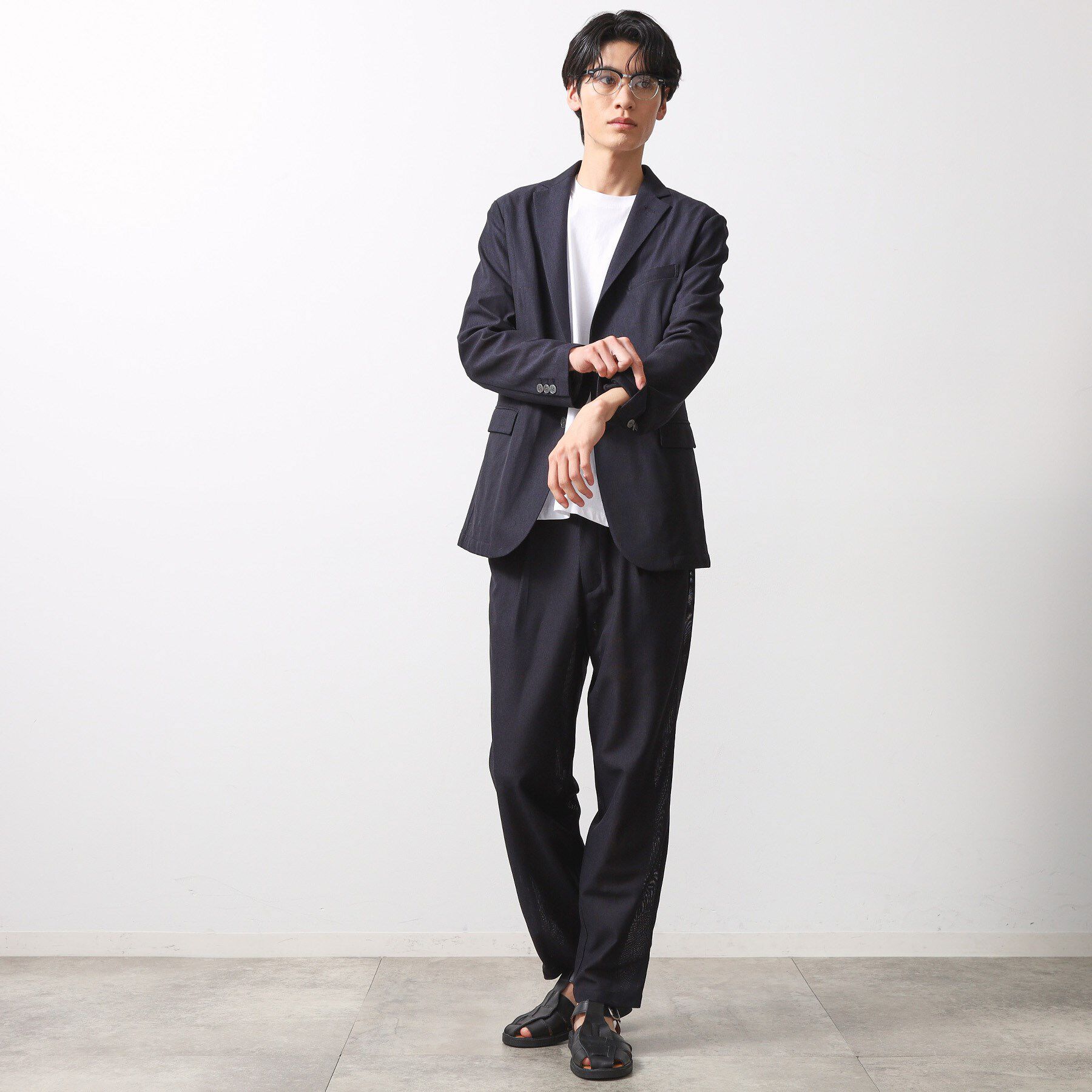 THE SHOP TK「シャリルジャージ ジャケット　洗濯機OK/吸水速乾/イージーケア/セットアップ可」|テーラードジャケット|