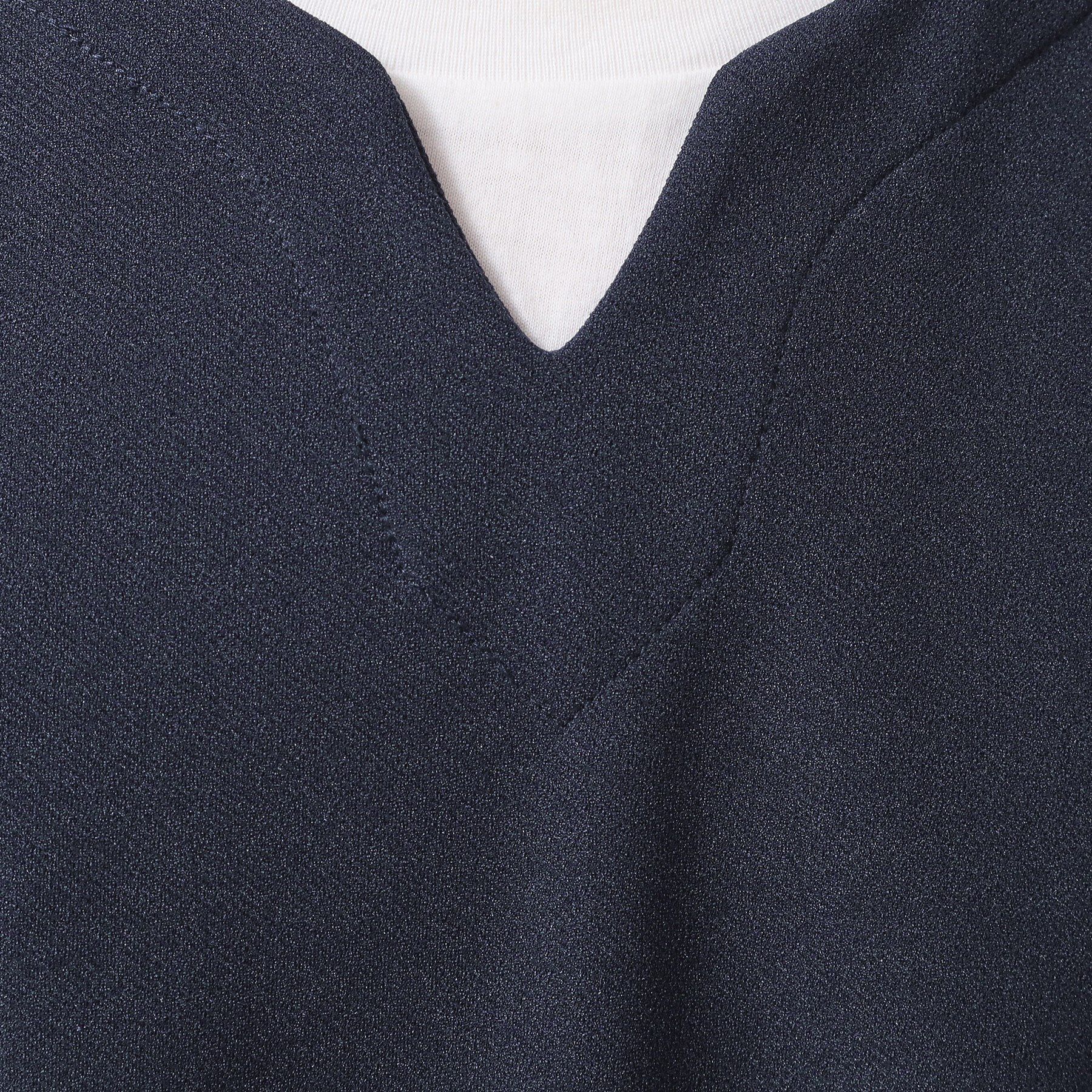 THE SHOP TK「ツイルキーネック 半袖Tシャツ 接触冷感/洗濯機OK」|Tシャツ・カットソー|