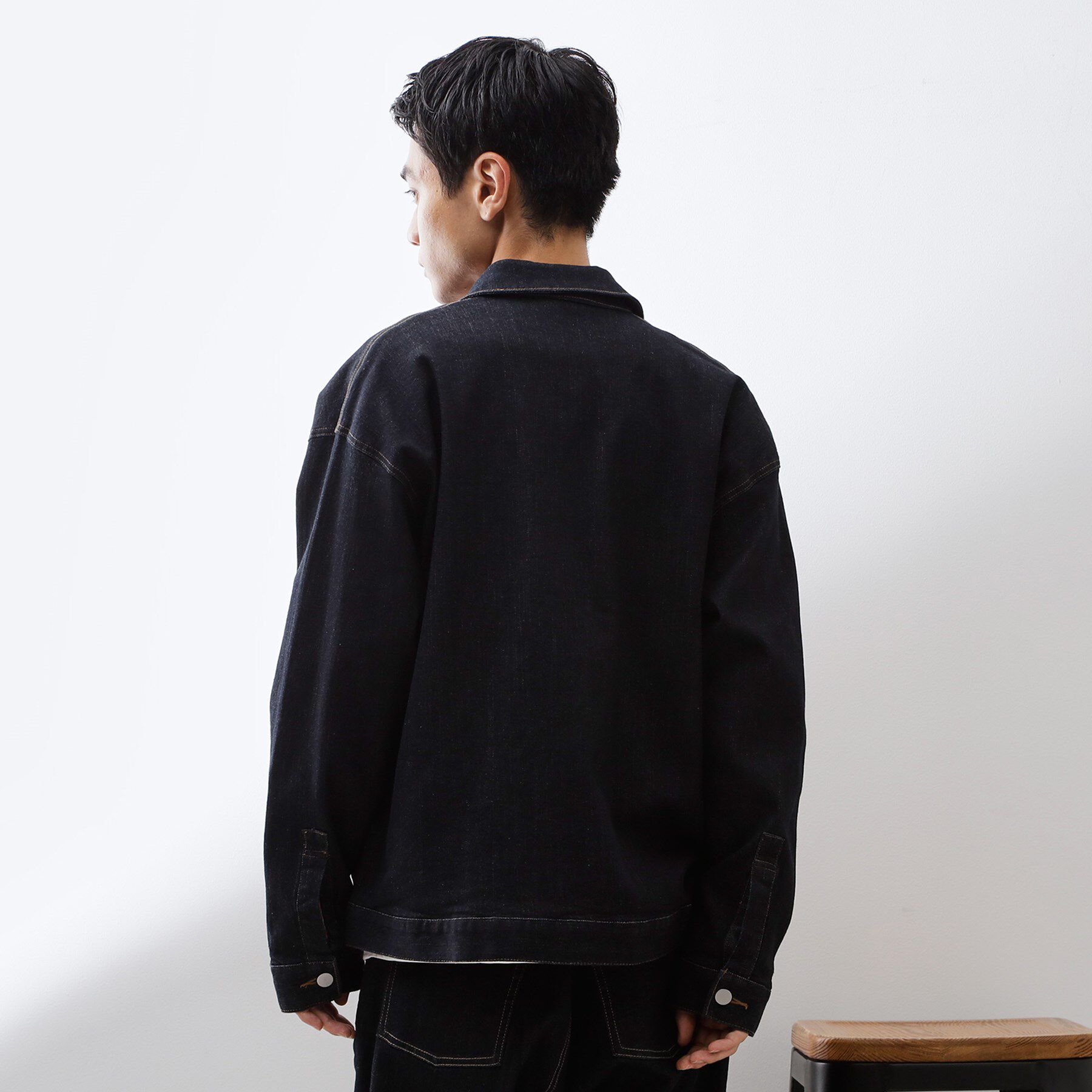 THE SHOP TK「コットンデニムブルゾン 【セットアップ可】」|デニムジャケット|