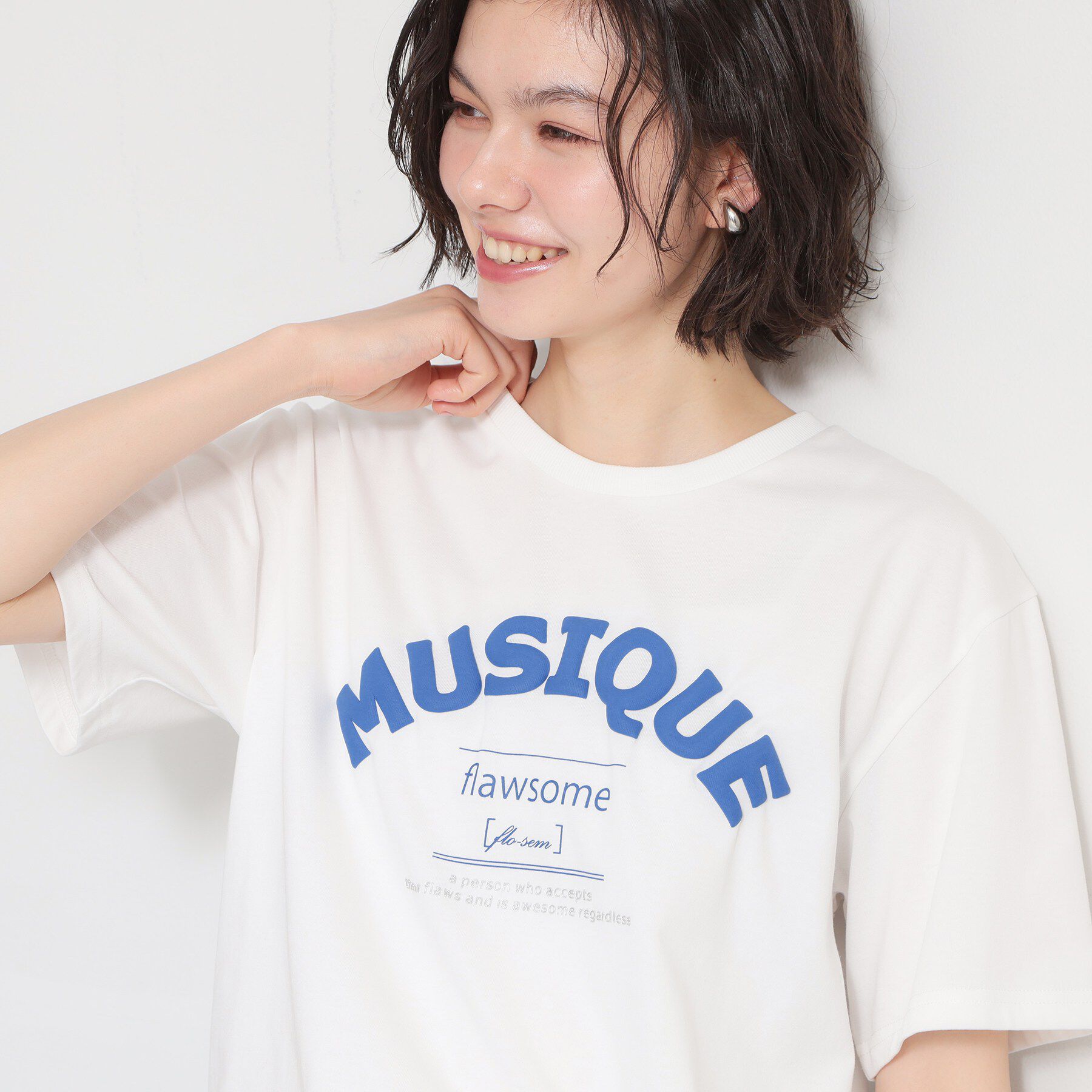 THE SHOP TK「【ひんやりさらさら】ロゴアソートクルーネックTシャツ」|Tシャツ・カットソー|オフホワイト(003