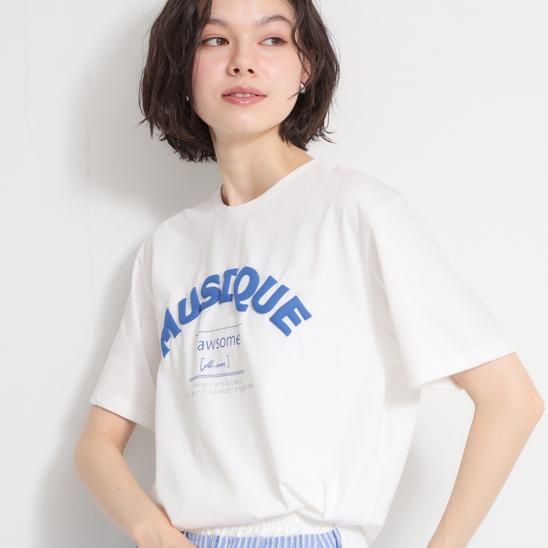 THE SHOP TK「【ひんやりさらさら】ロゴアソートクルーネックTシャツ」|Tシャツ・カットソー|