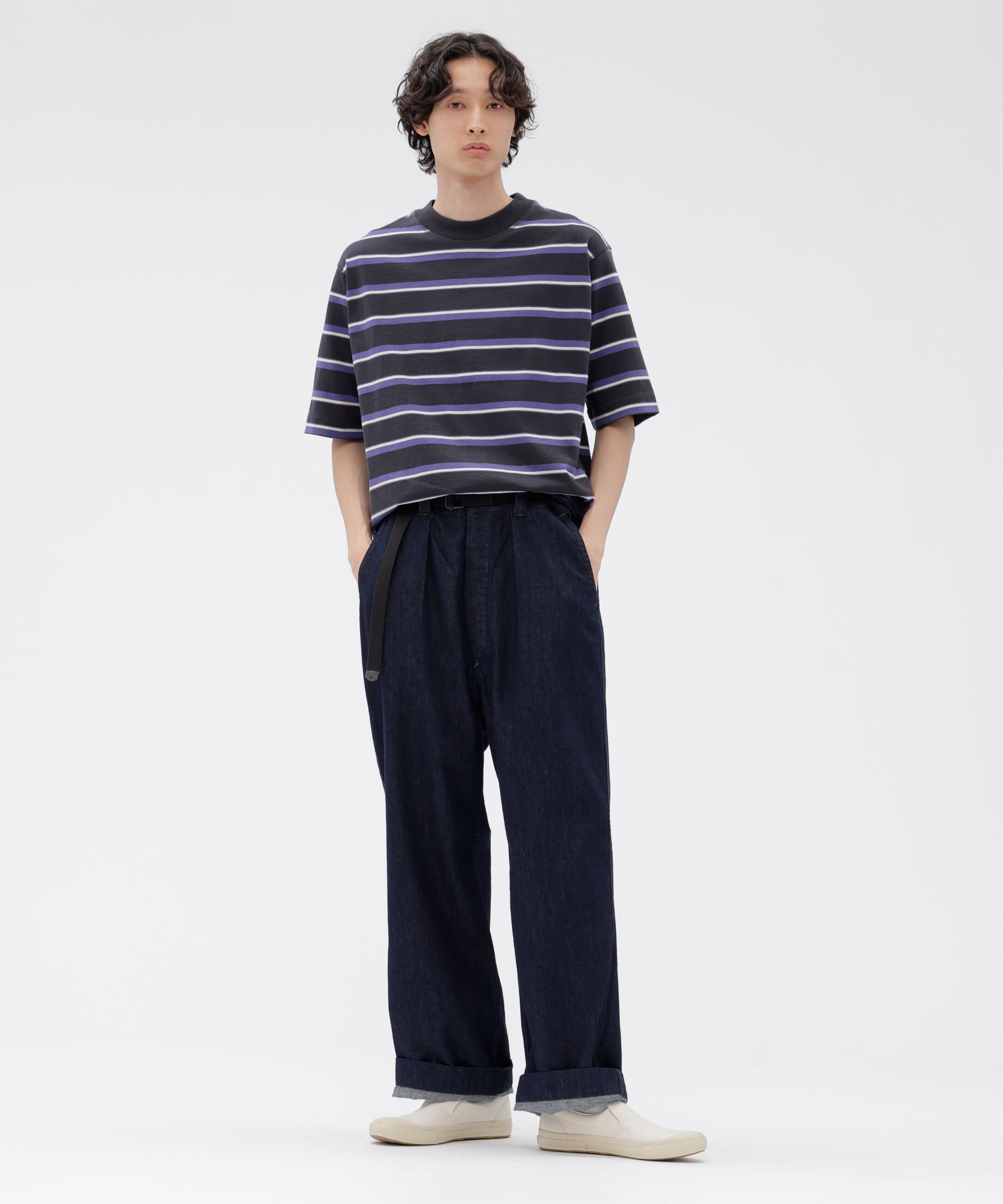 MHL.「OUTLINE STRIPE JERSEY TOP」|Tシャツ・カットソー|