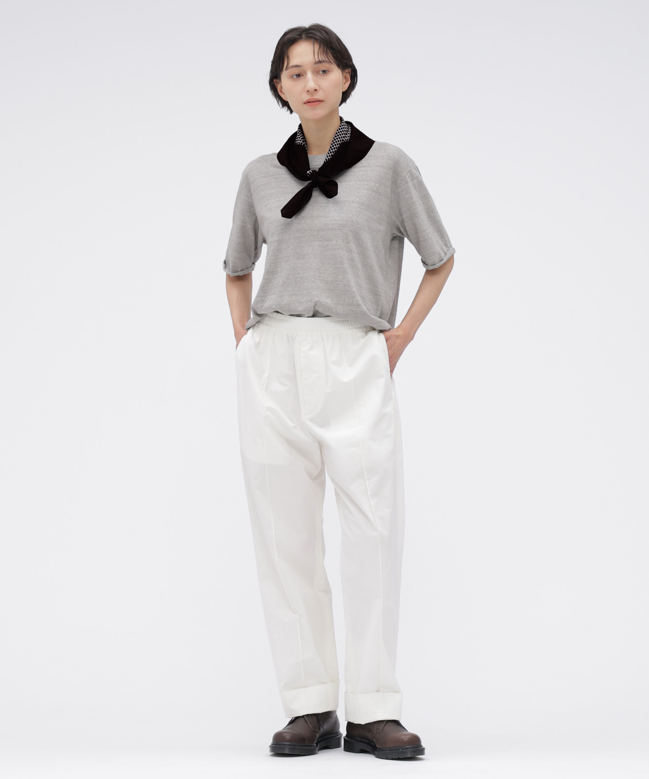 MHL.「PLAIN GRID SCARF」|バンダナ・スカーフ|