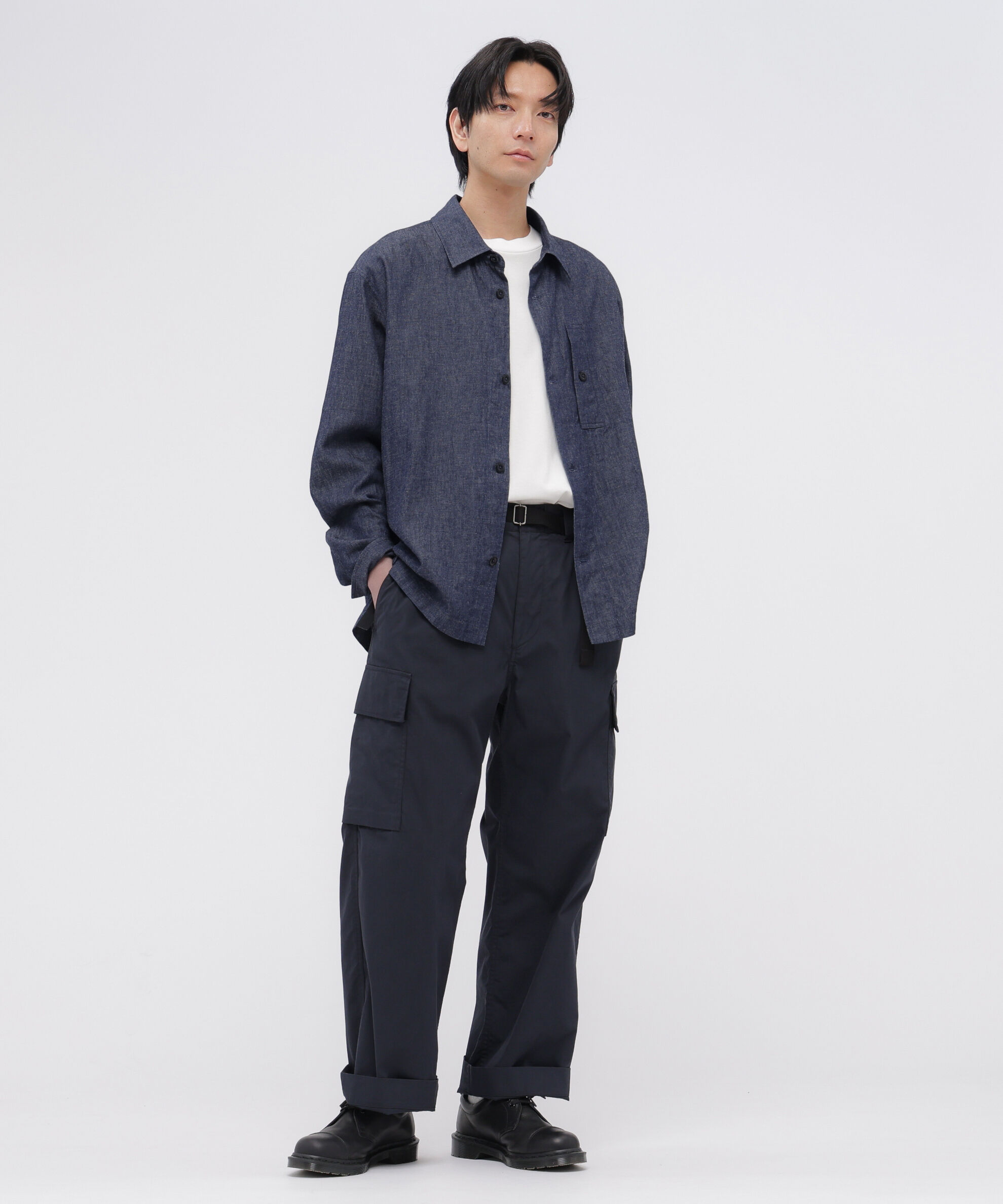 MHL.「COTTON LINEN DENIM SHIRT」|シャツ・ブラウス|